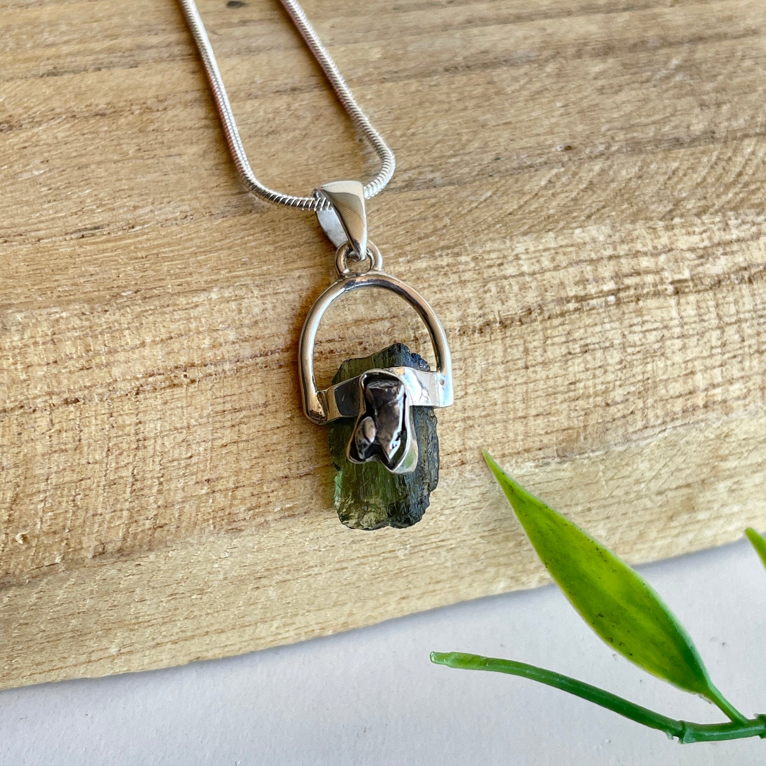 Moldavite Meteorite Pendant