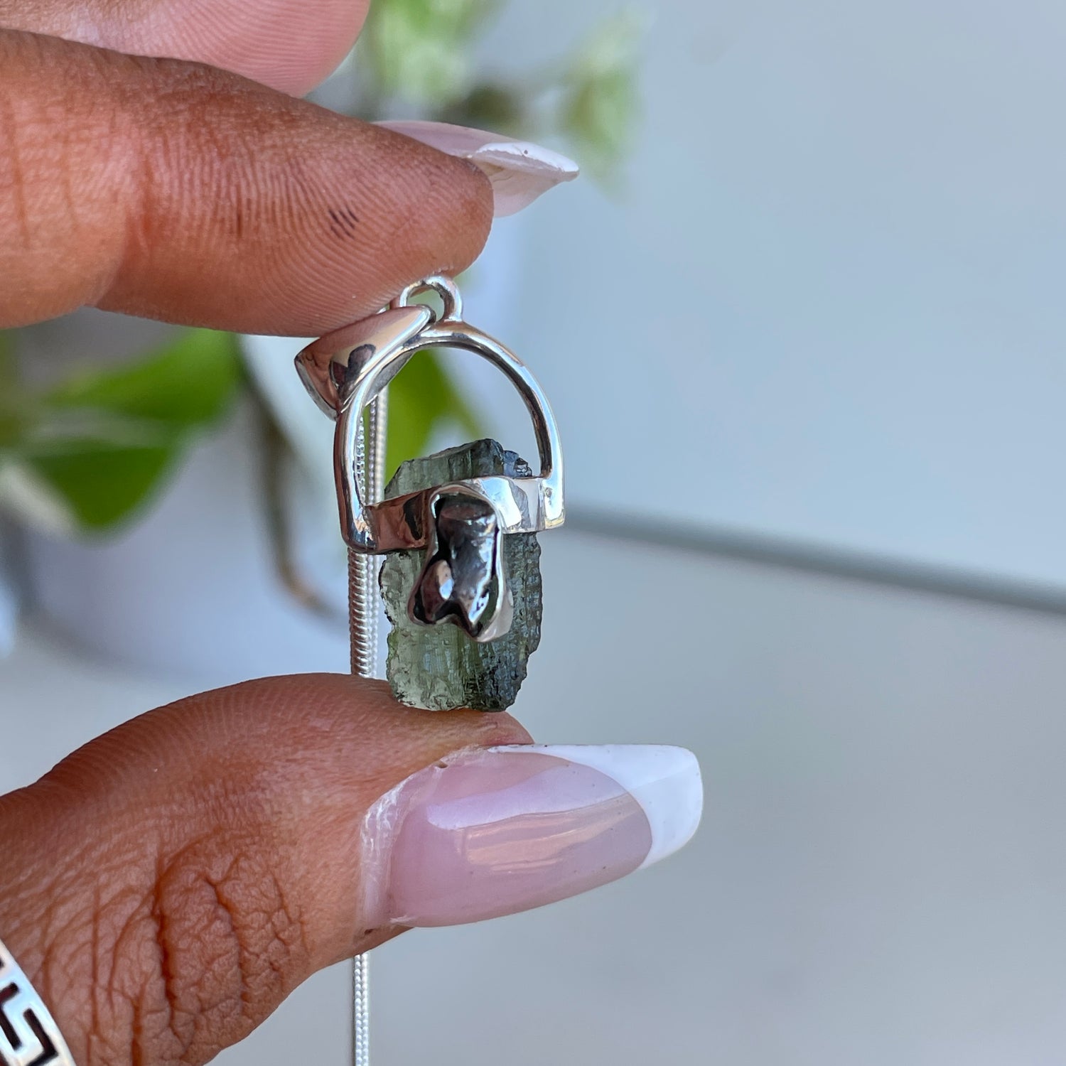 Moldavite Meteorite Pendant