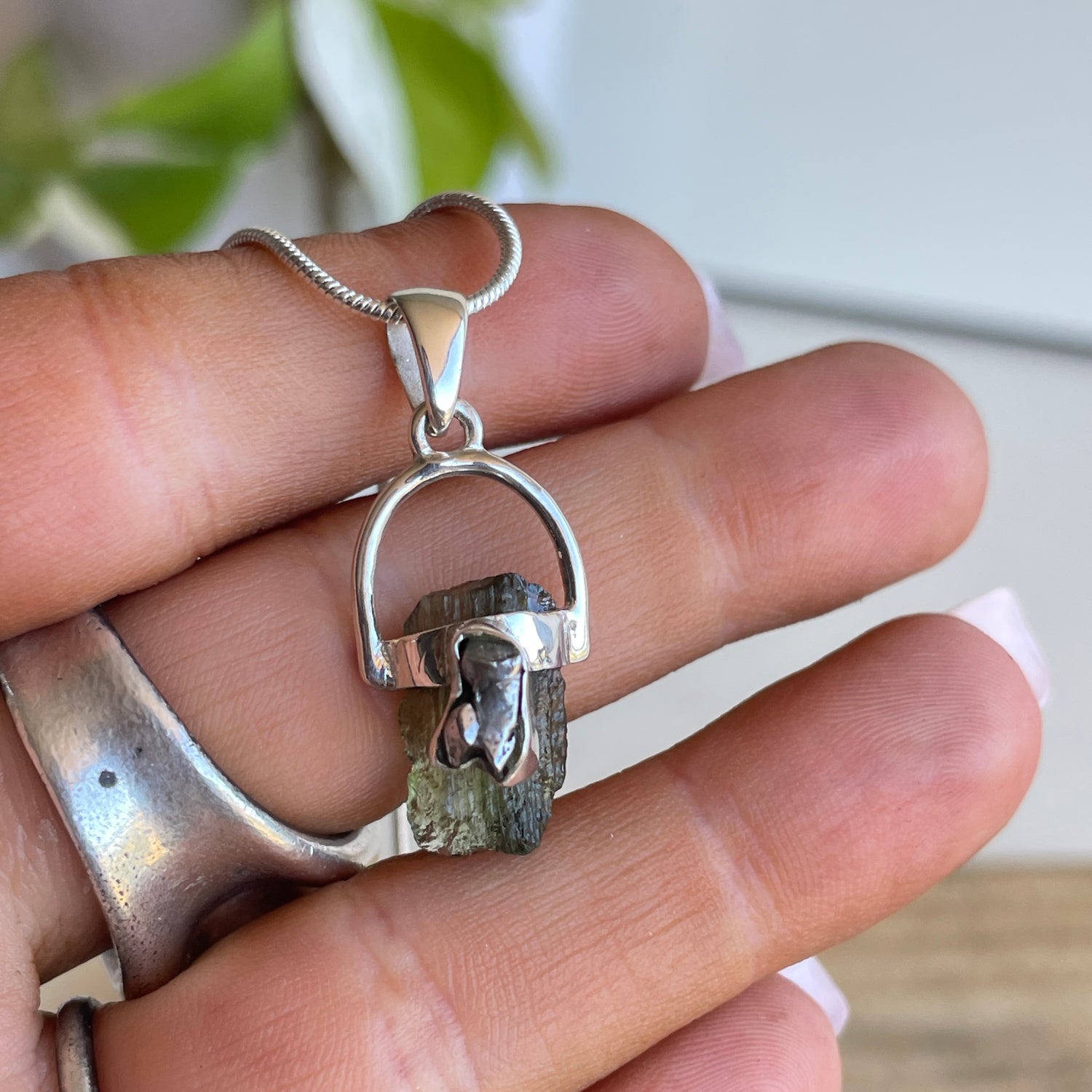 Moldavite Meteorite Pendant