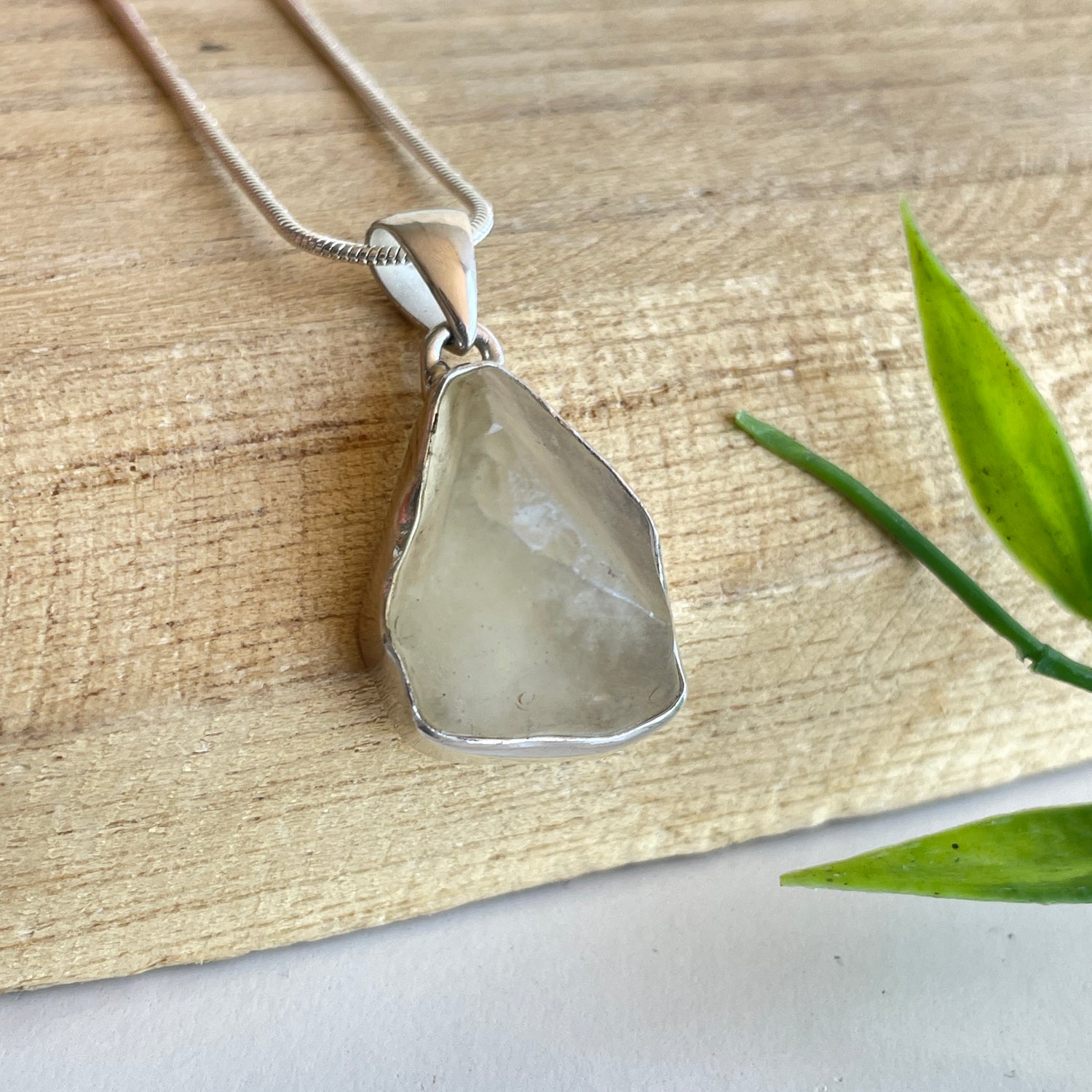 Libyan Desert Glass Freeform Pendant