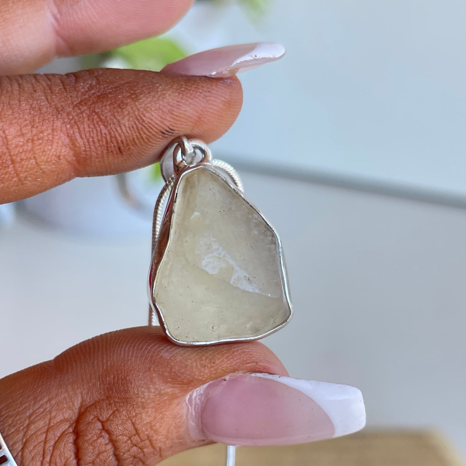 Libyan Desert Glass Freeform Pendant