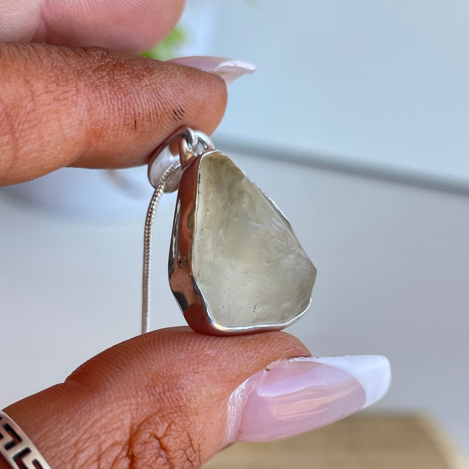 Libyan Desert Glass Freeform Pendant
