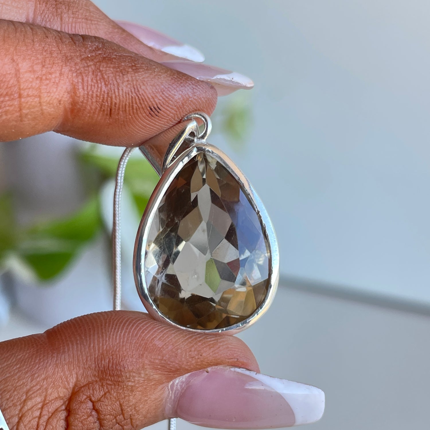 Smoky Quartz Teardrop Pendant