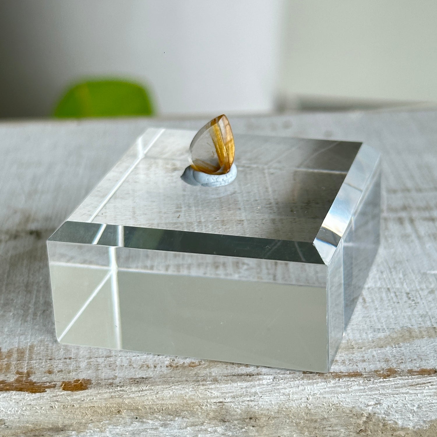 Rutilated Quartz Teardrop Pc