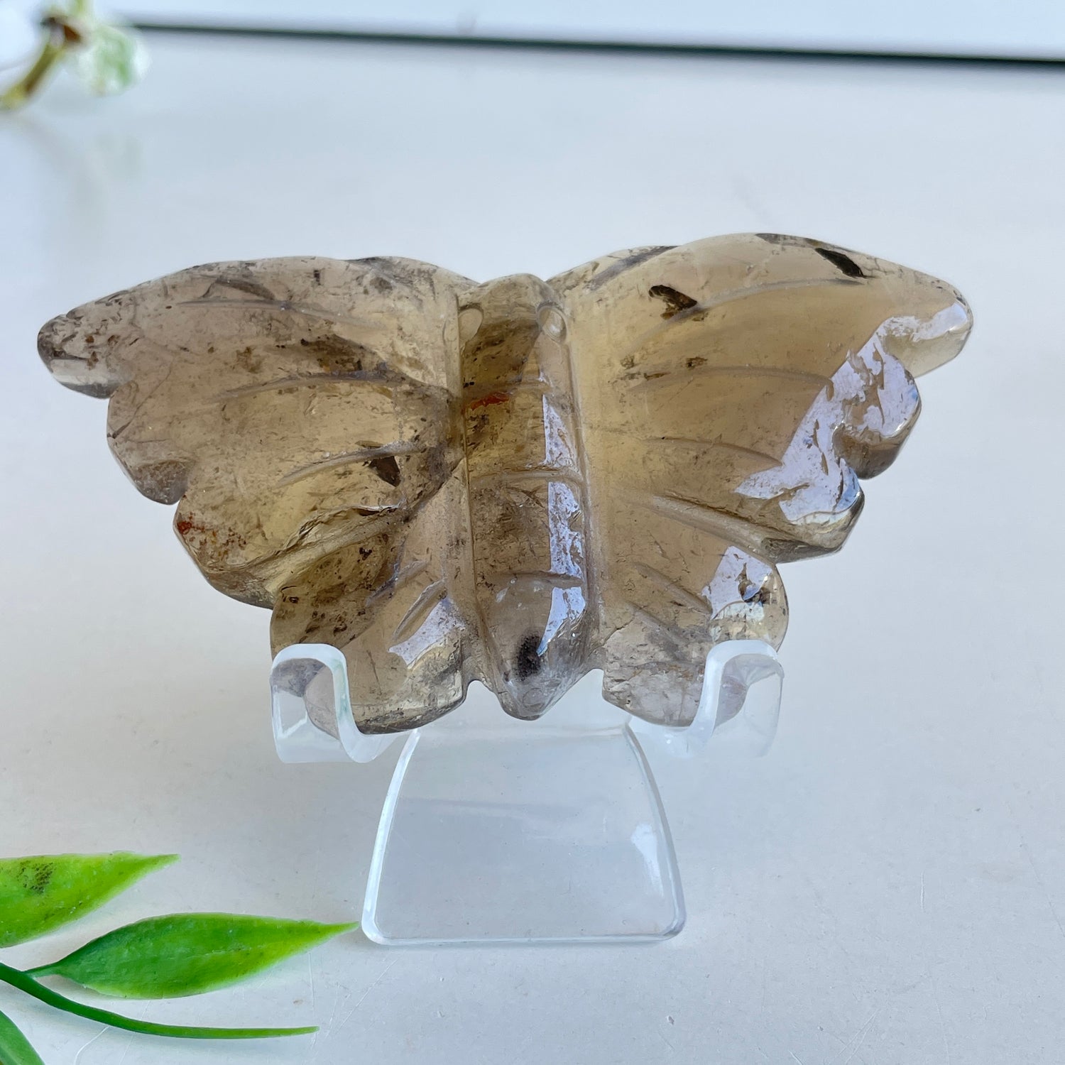 Smoky Quartz Butterfly 9.2cm