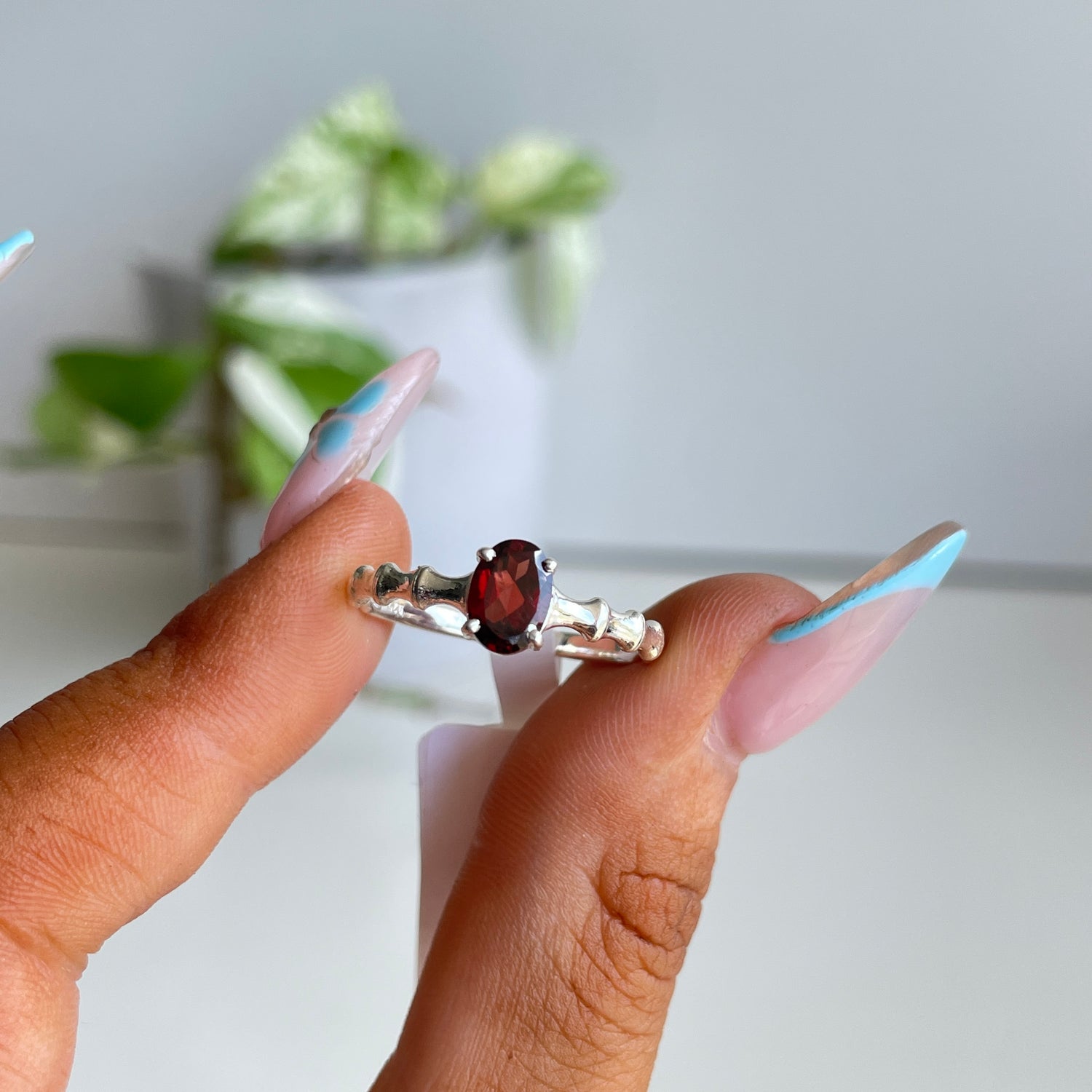 Garnet Oval Ring