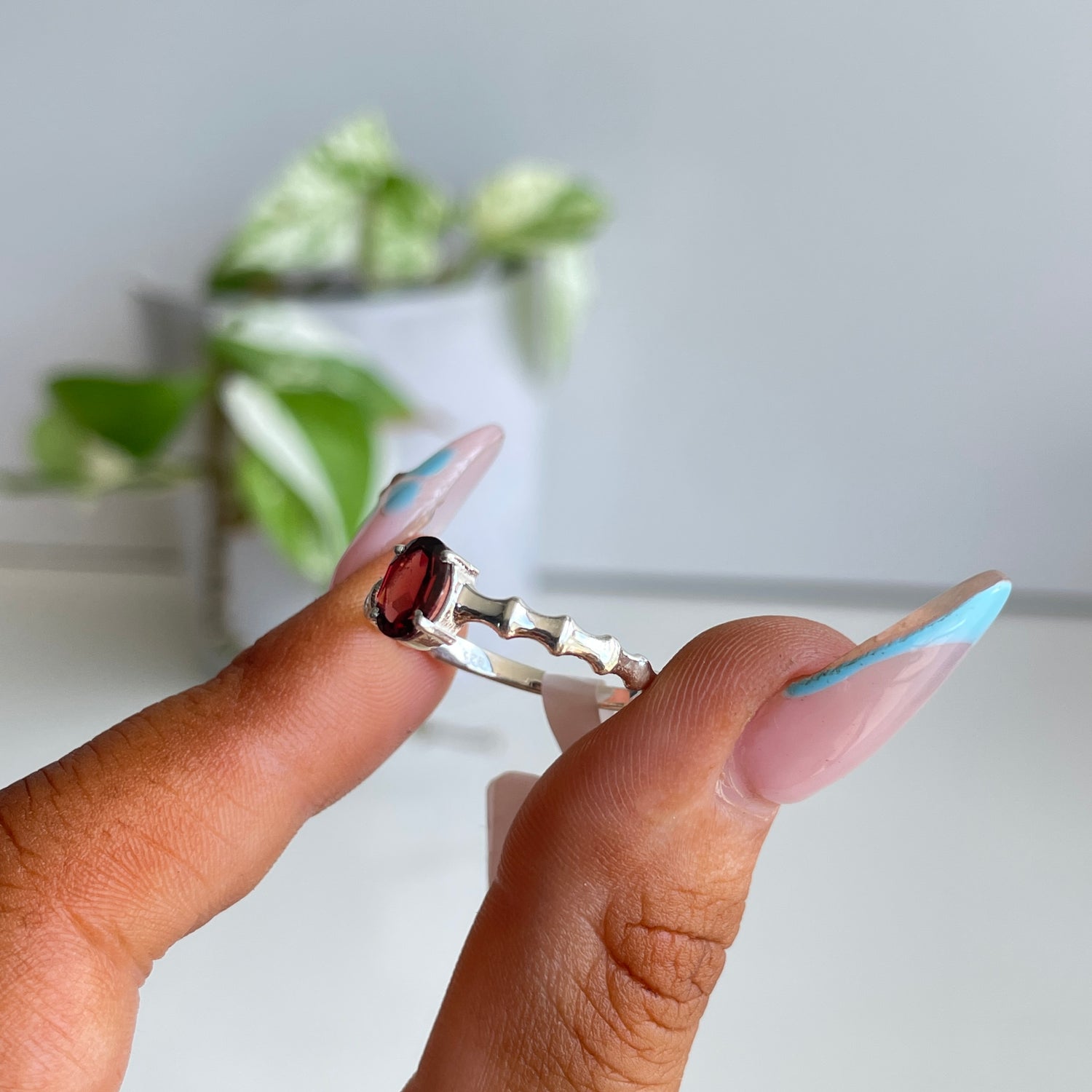 Garnet Oval Ring
