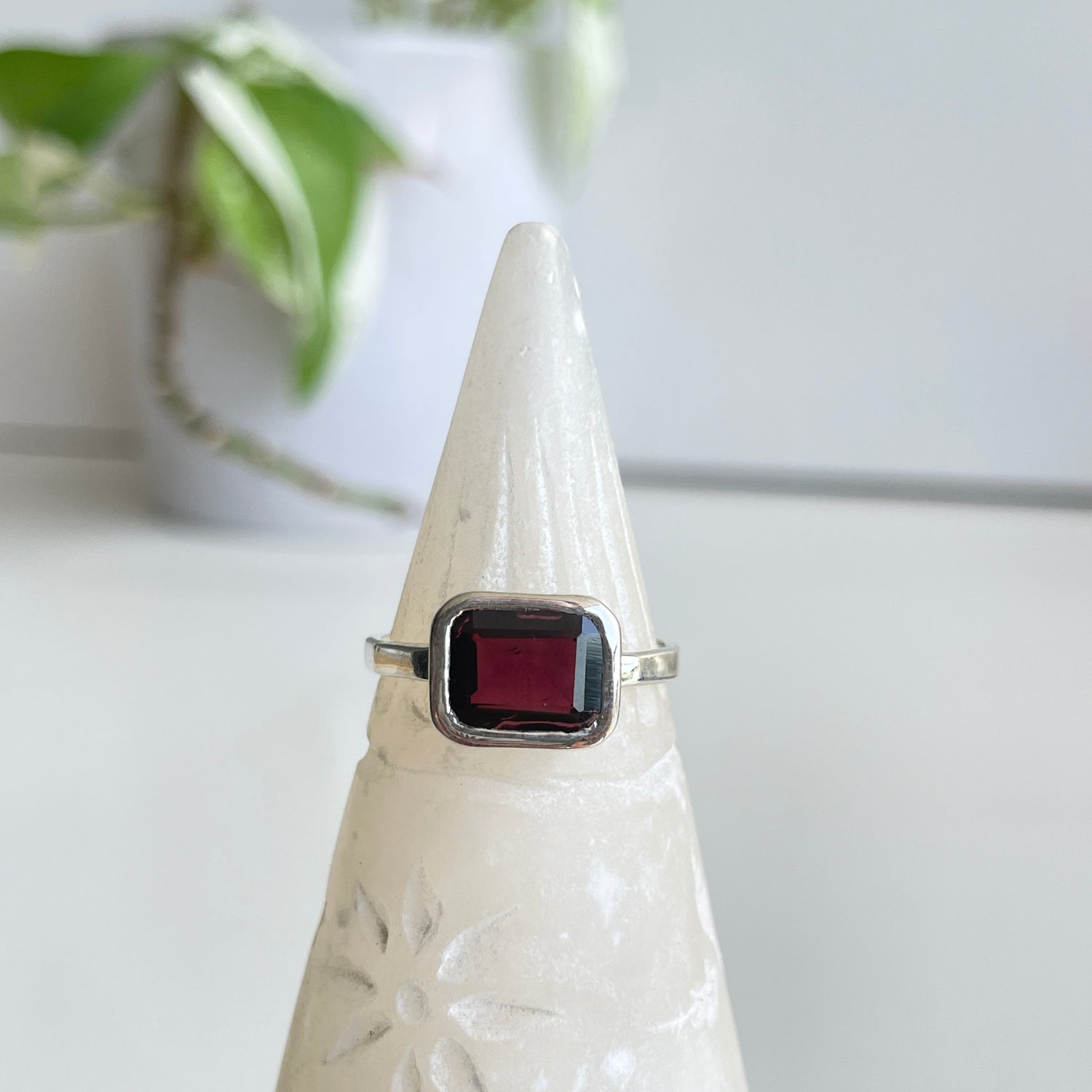 Garnet Rectangle Ring