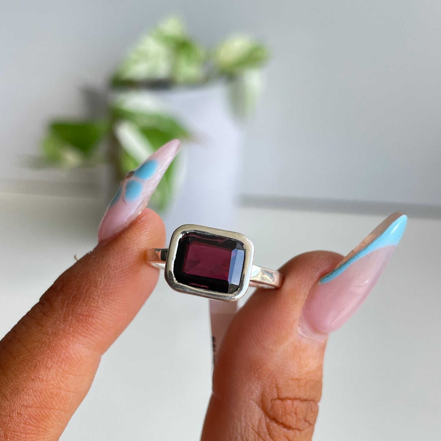 Garnet Rectangle Ring