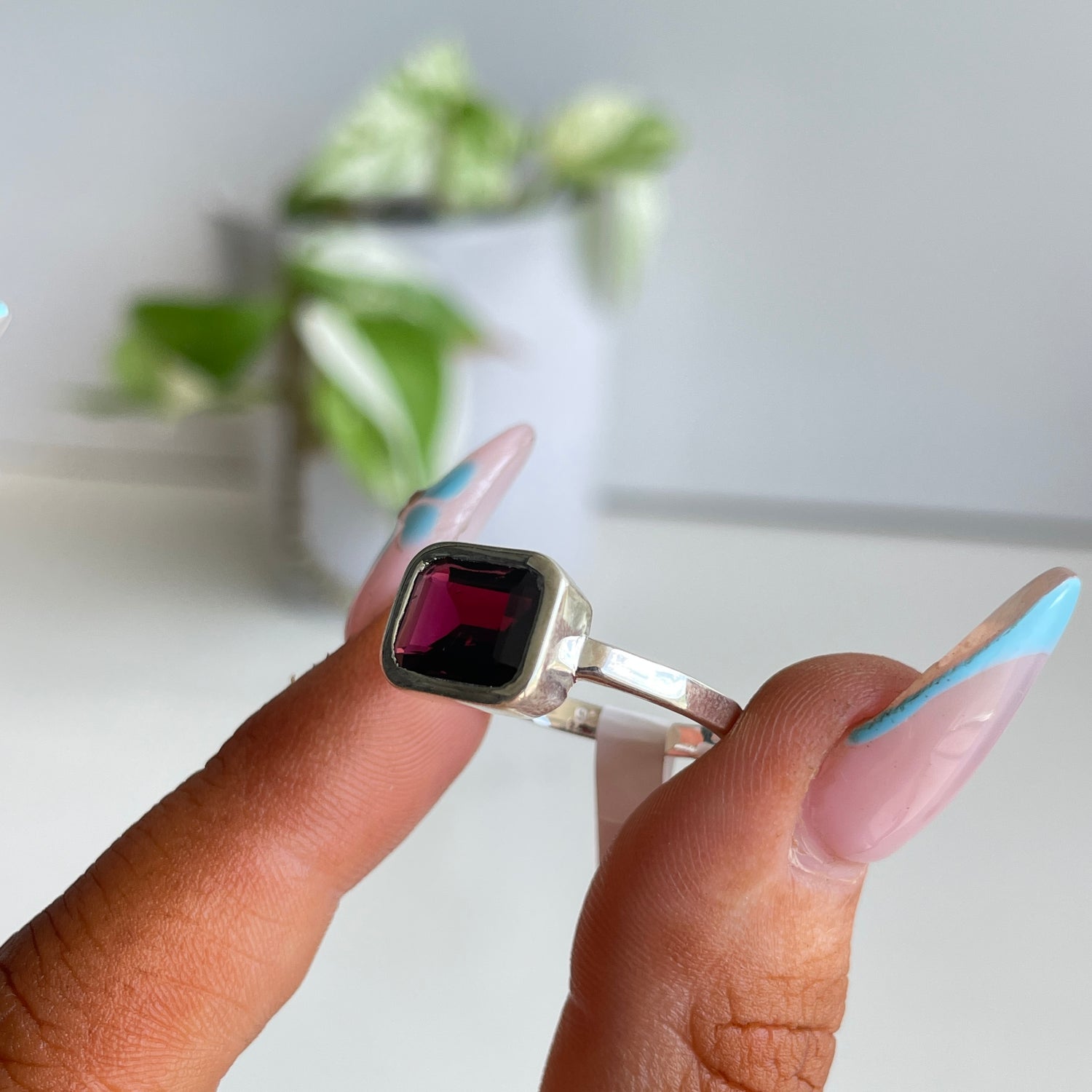 Garnet Rectangle Ring