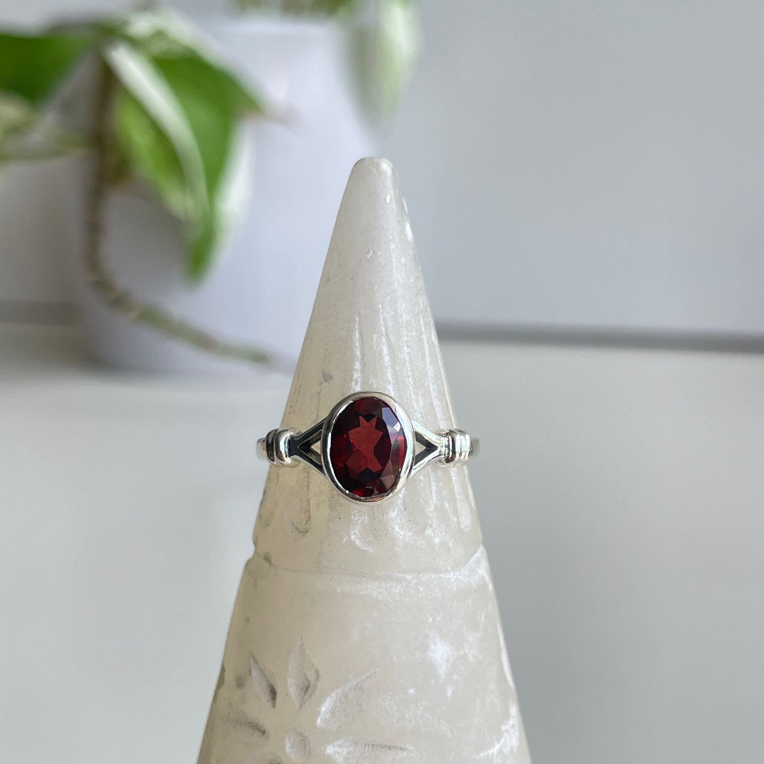 Garnet Oval Ring