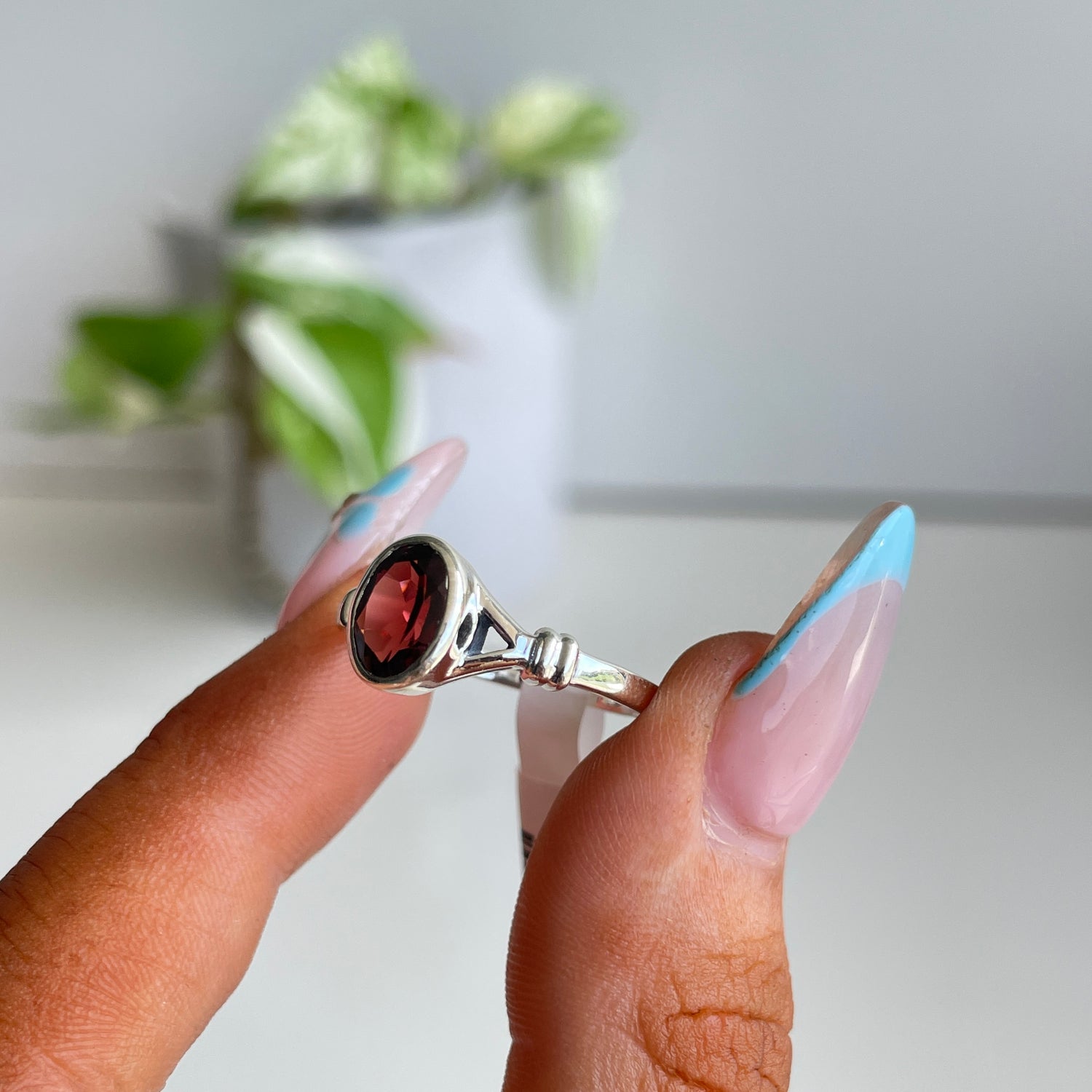 Garnet Oval Ring