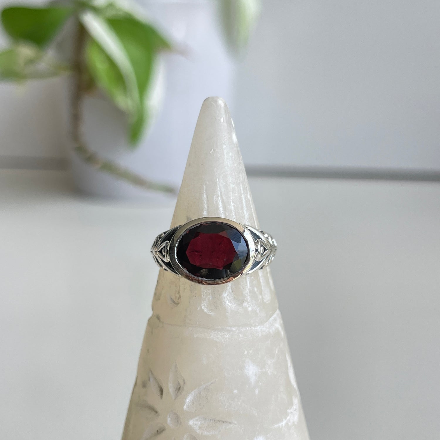 Garnet Oval Ring
