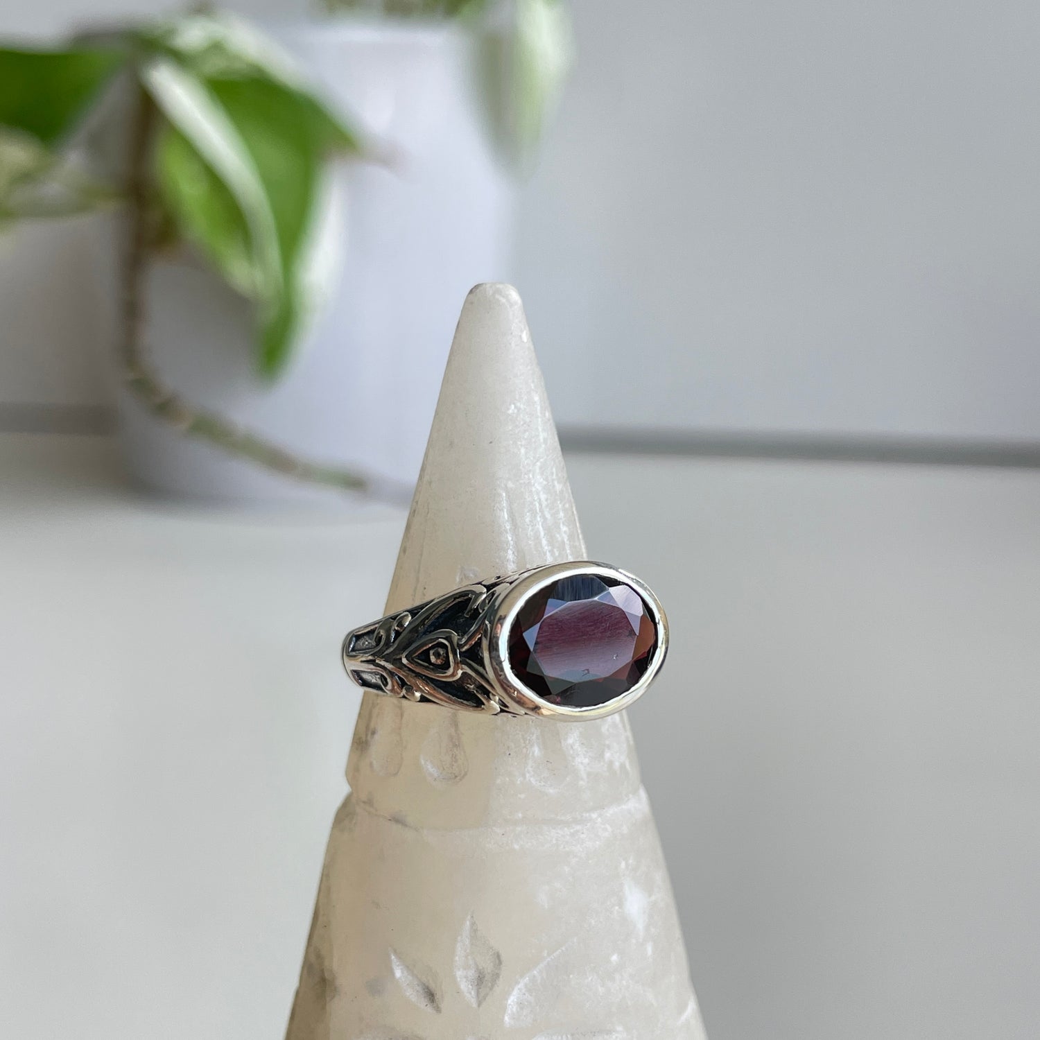 Garnet Oval Ring