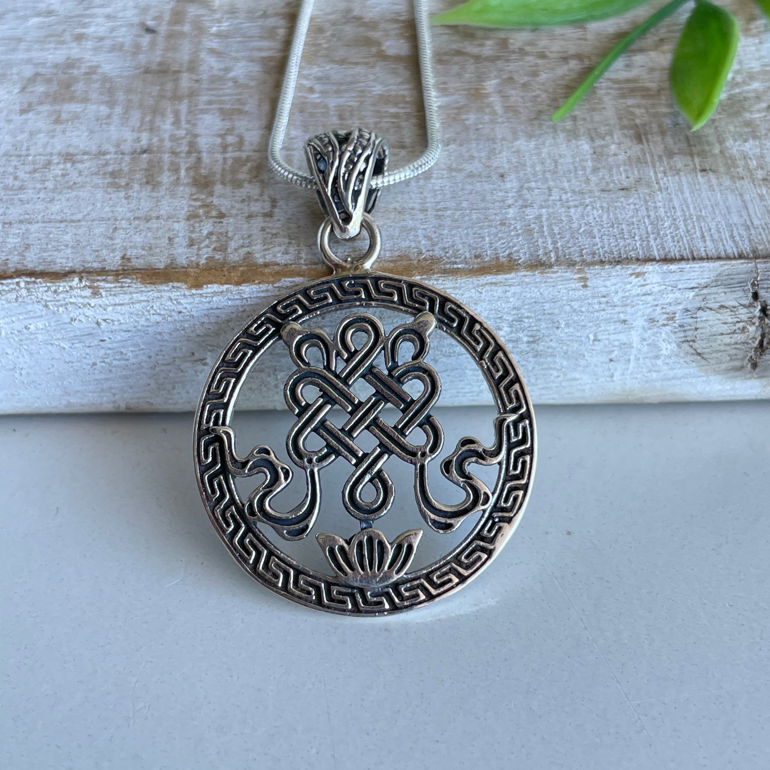 Endless Knot Silver Pendant