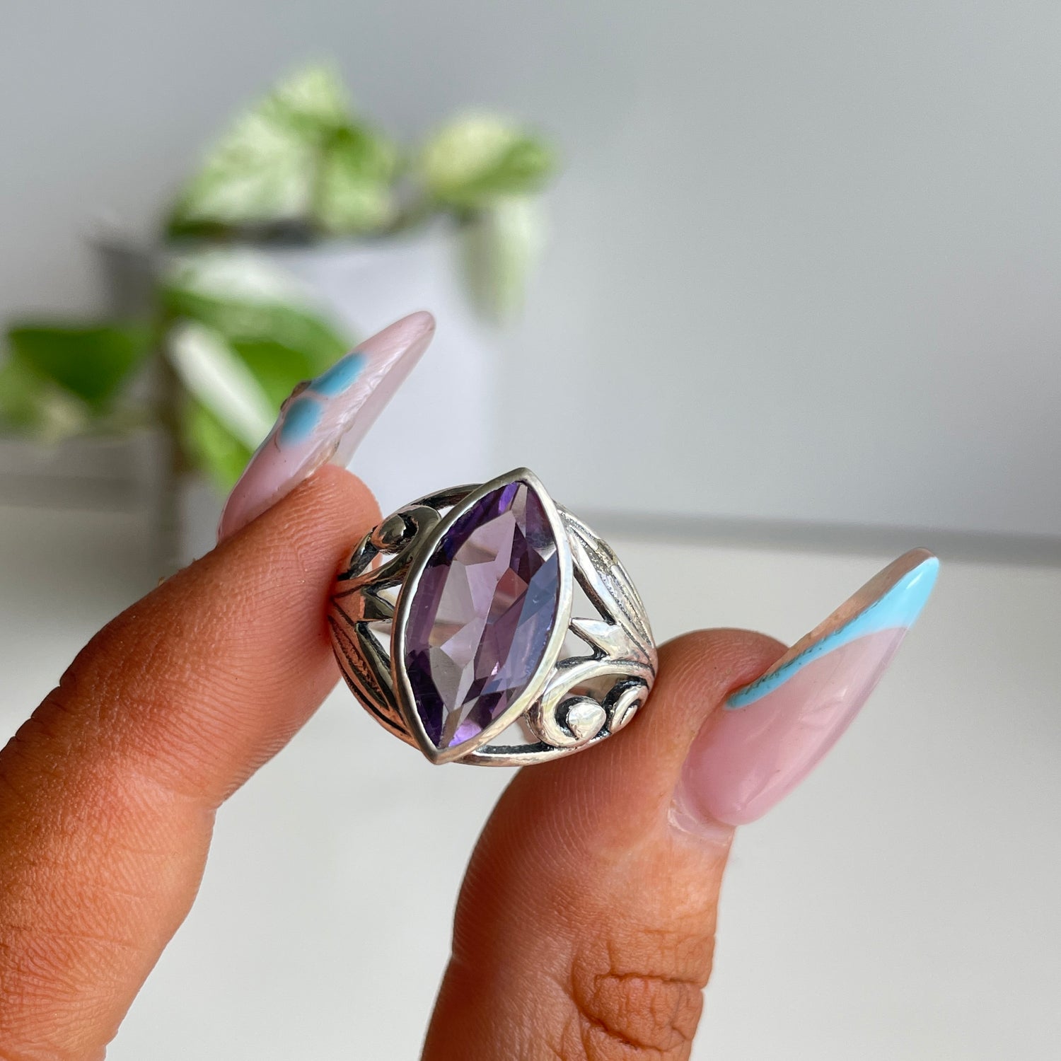 Amethyst Marquise Ring Sz7