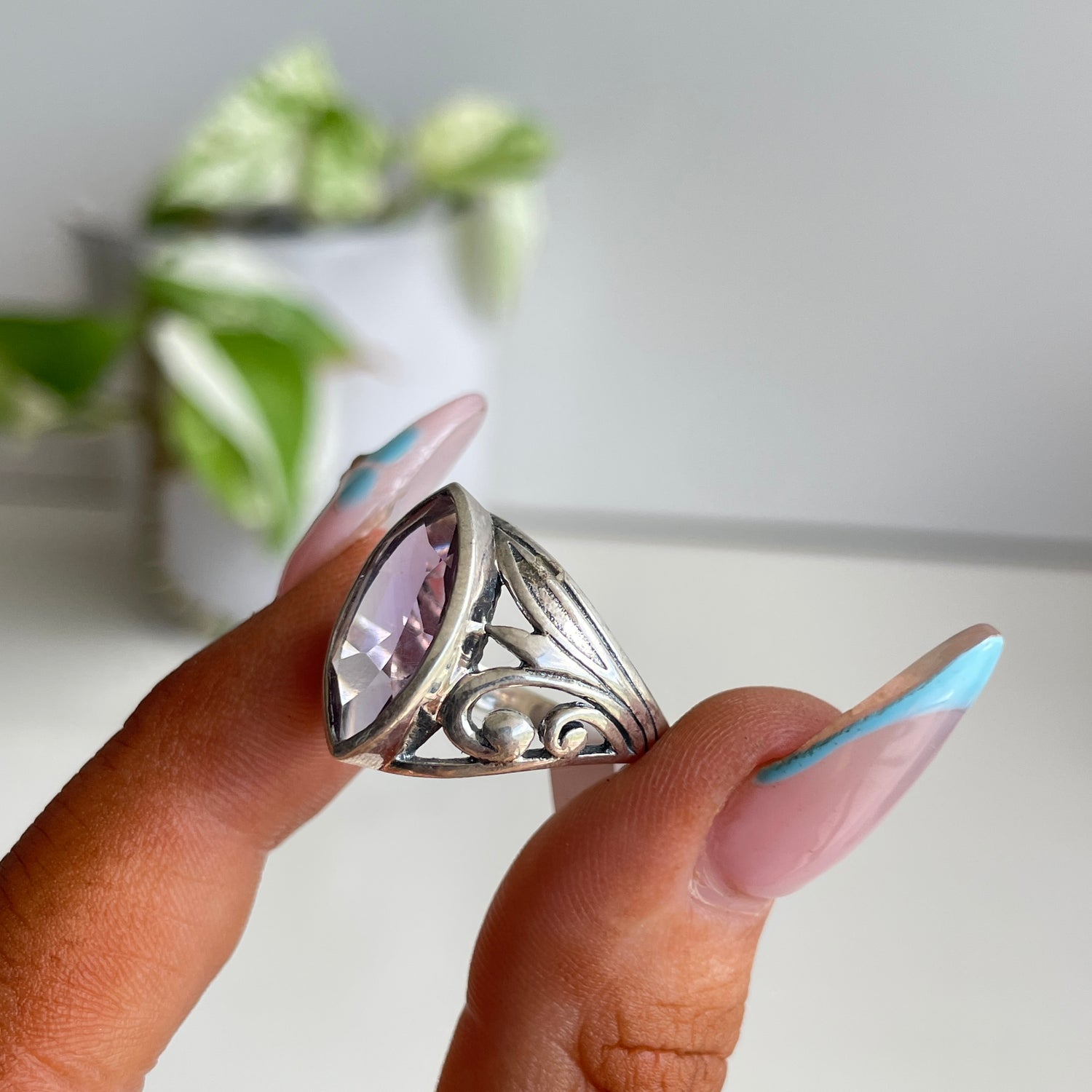 Amethyst Marquise Ring Sz7