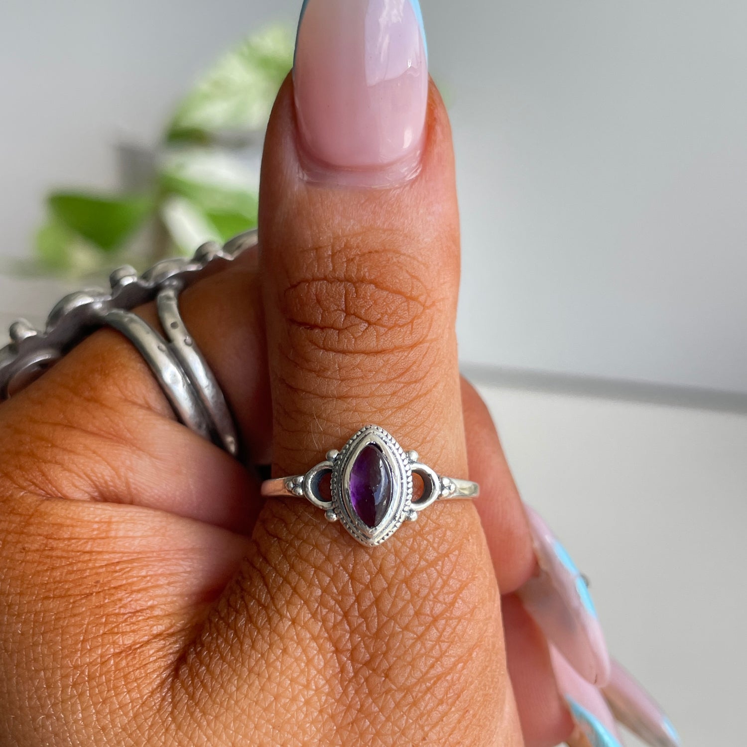 Amethyst Marquise Ring Sz8