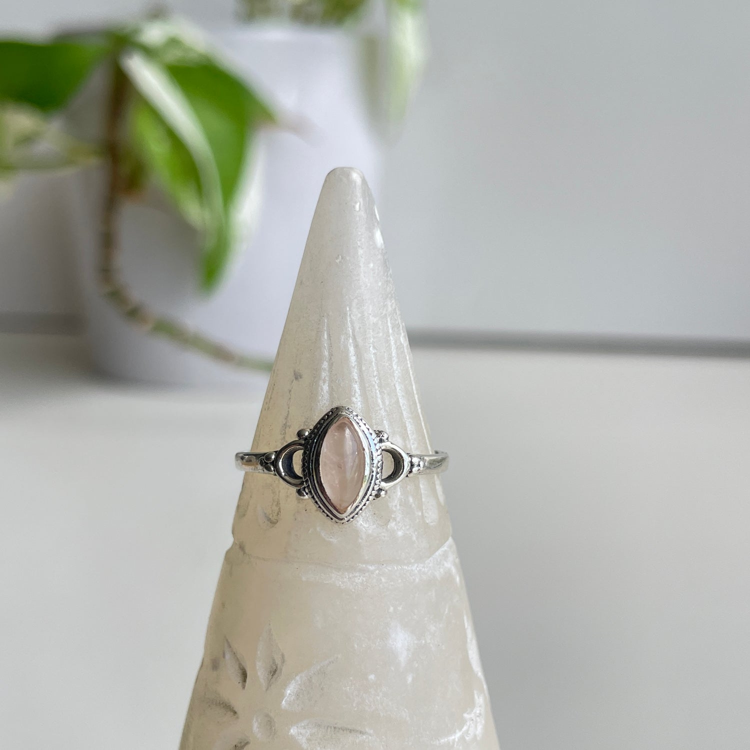 Rose Quartz Marquise Ring Sz7.5