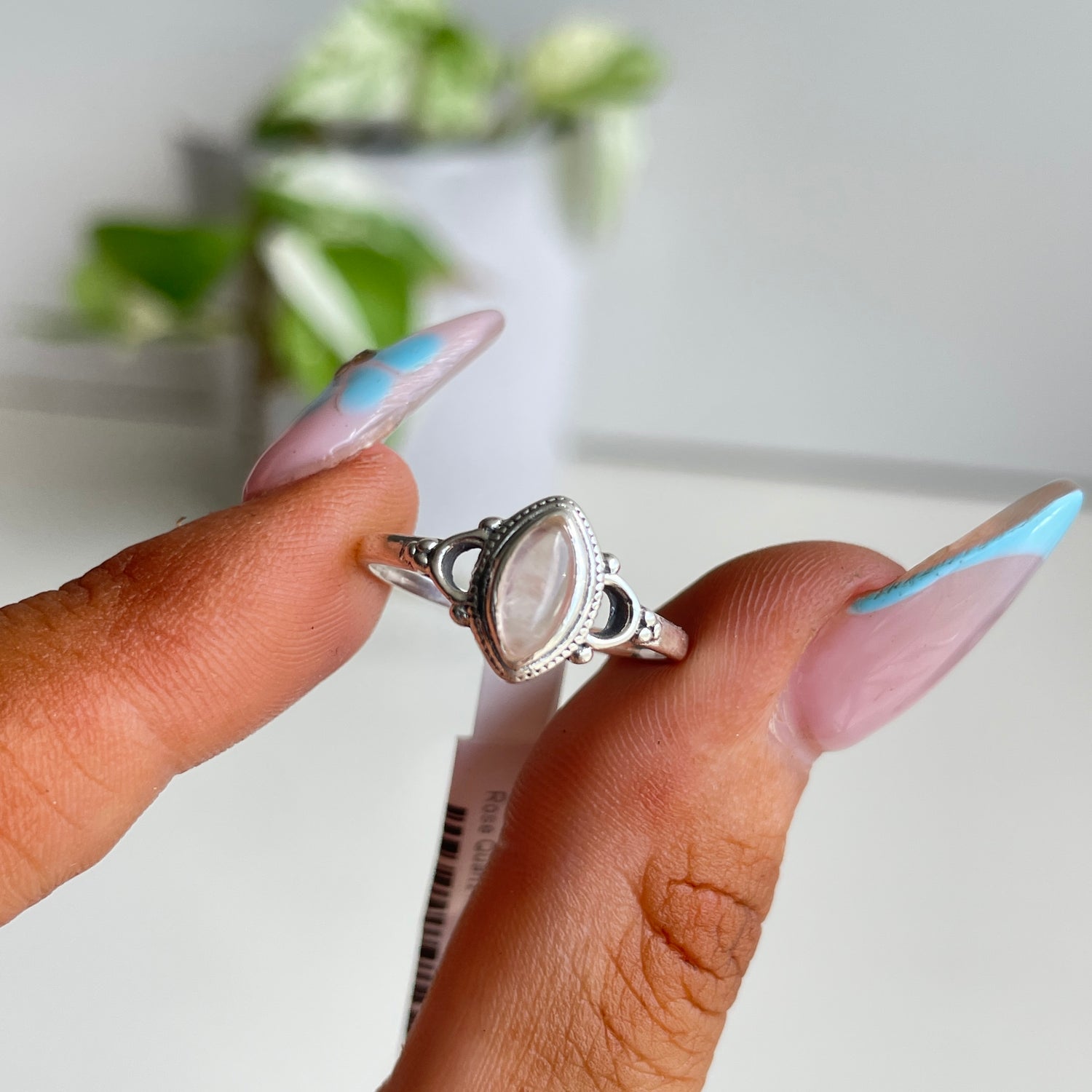 Rose Quartz Marquise Ring Sz7.5