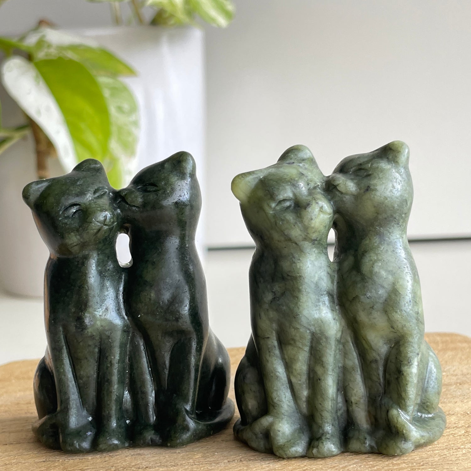 Jade Kissing Cats