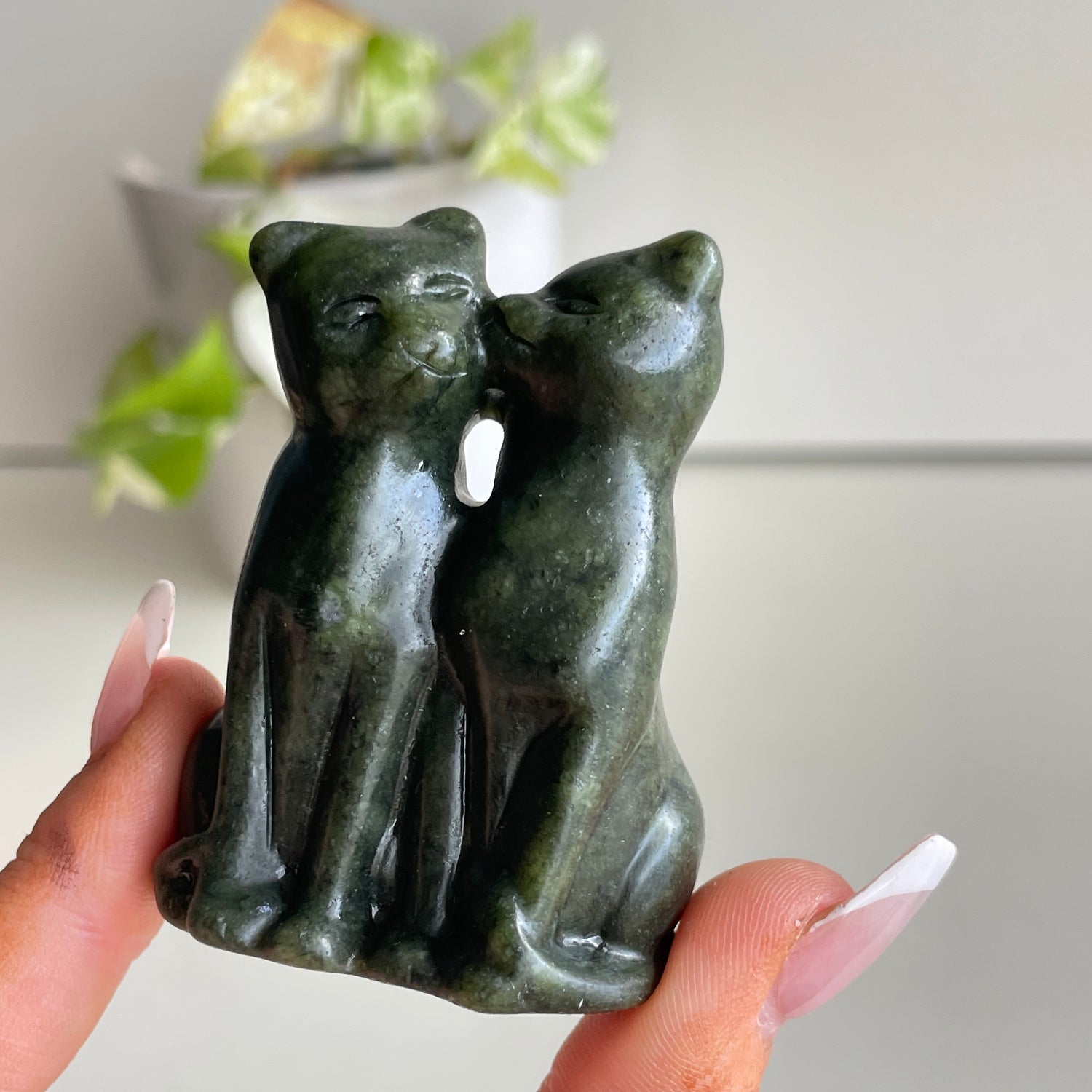 Jade Kissing Cats