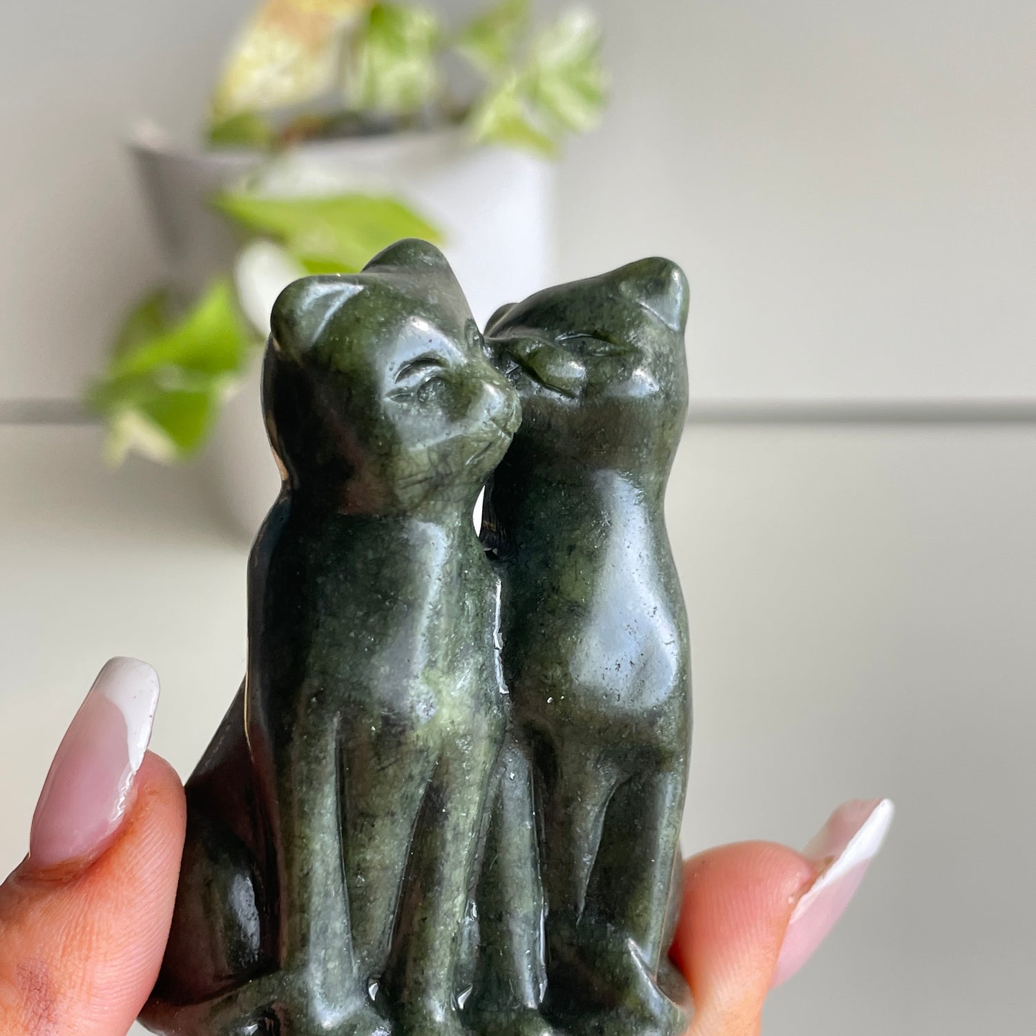 Jade Kissing Cats