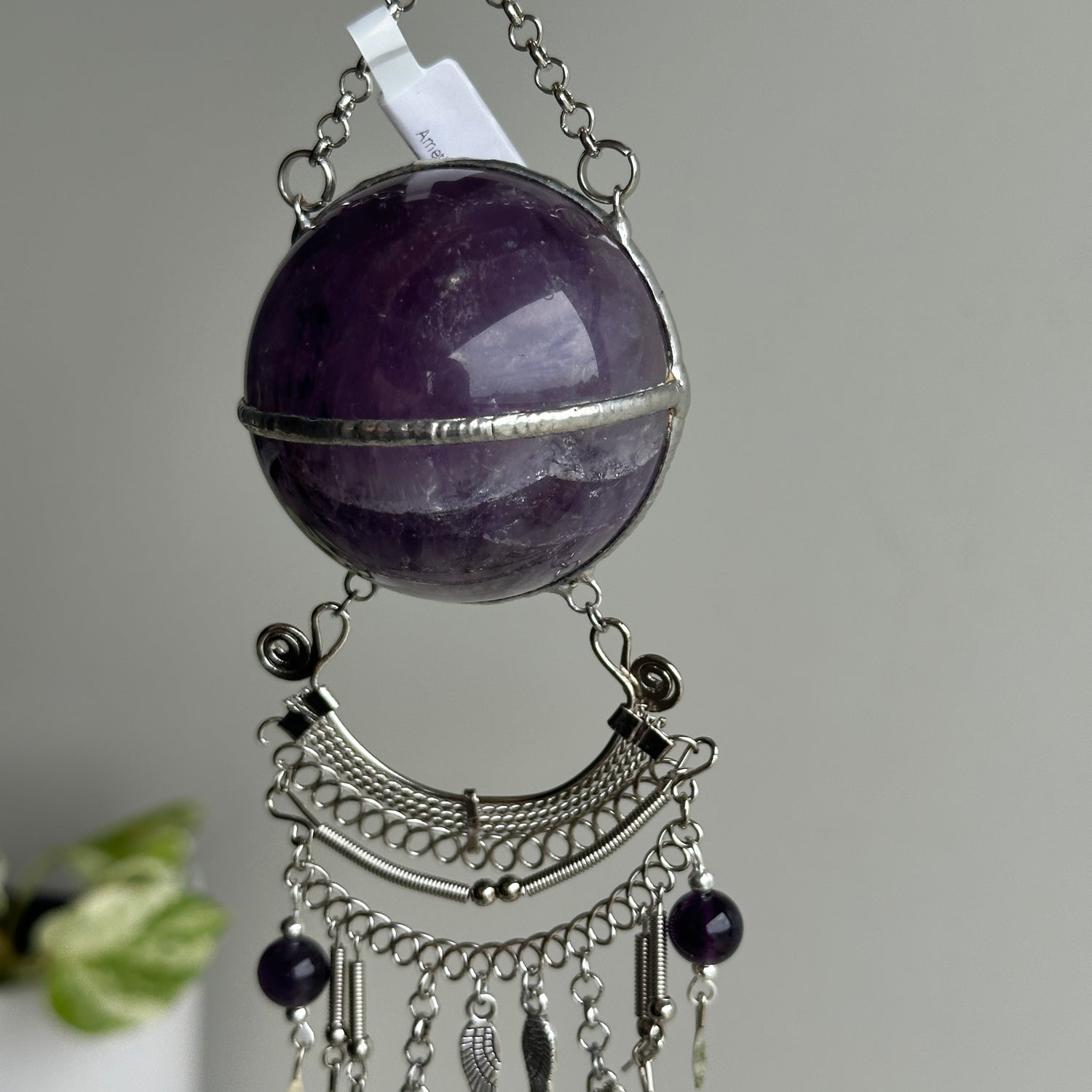 Amethyst Sphere Hanging Plain