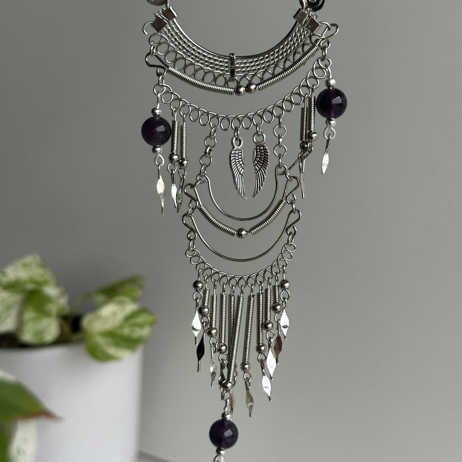 Amethyst Sphere Hanging Plain