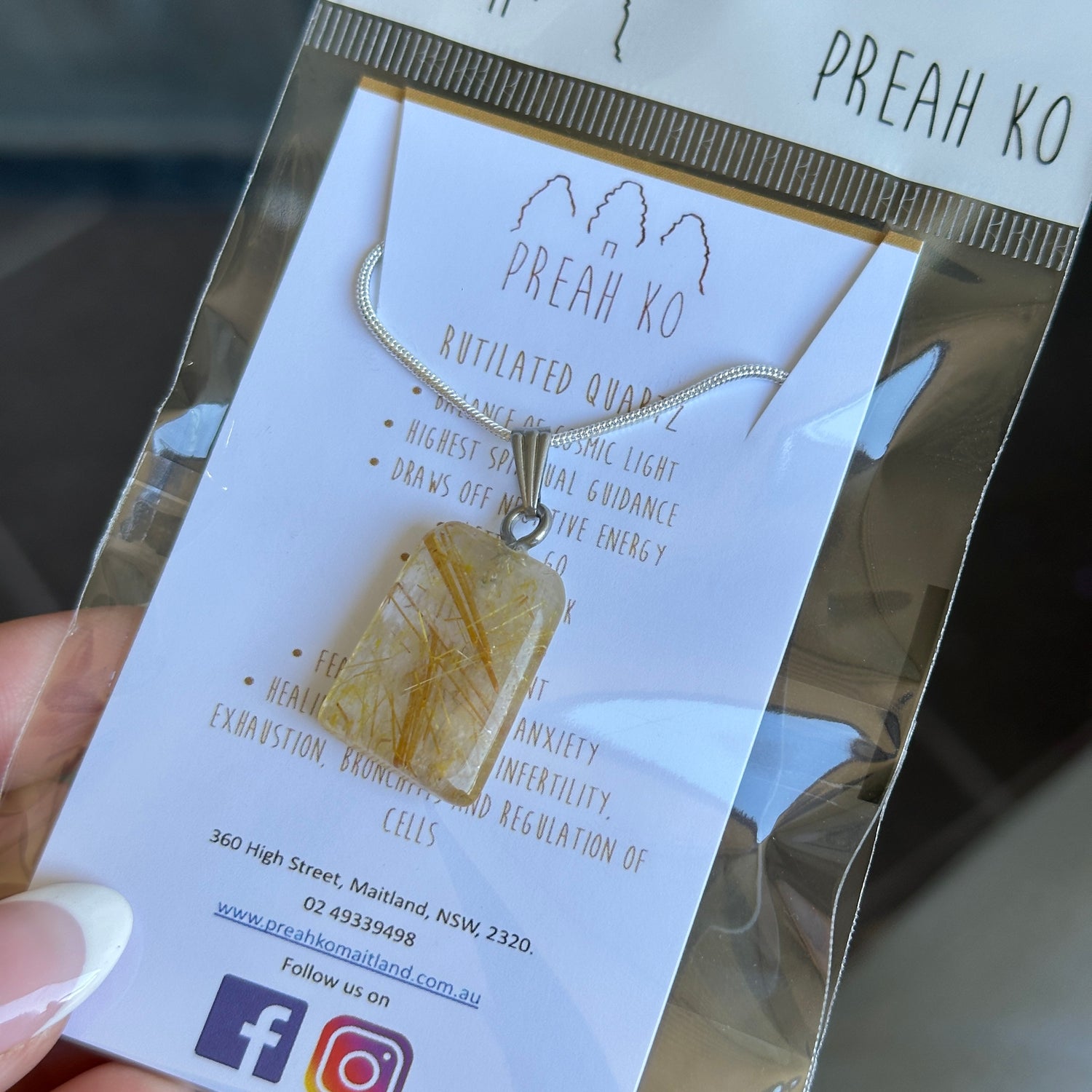 Rutilated Quartz Necklace
