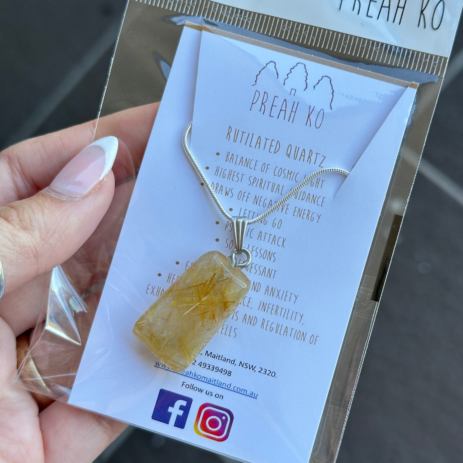 Rutilated Quartz Necklace