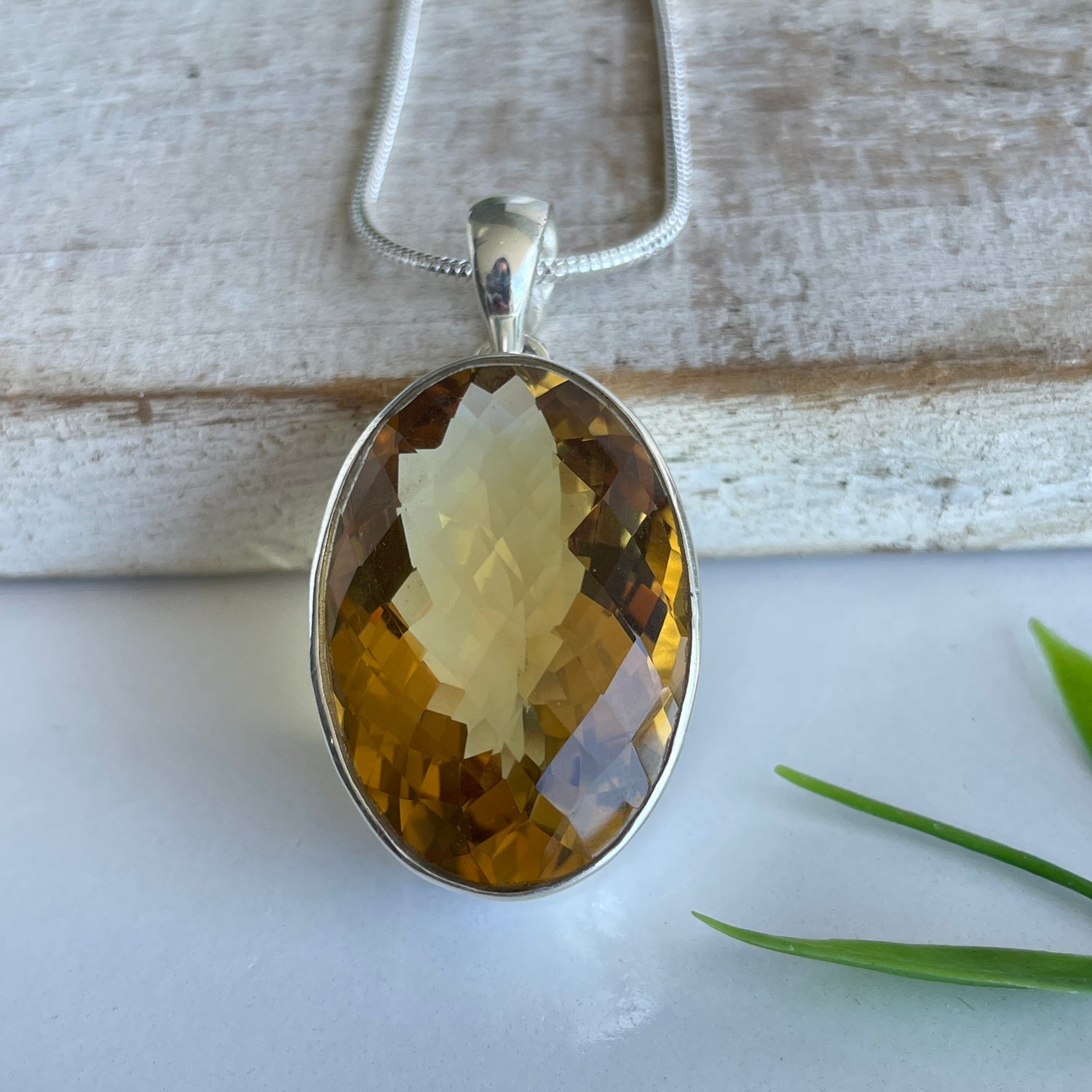 Citrine Oval Pendant