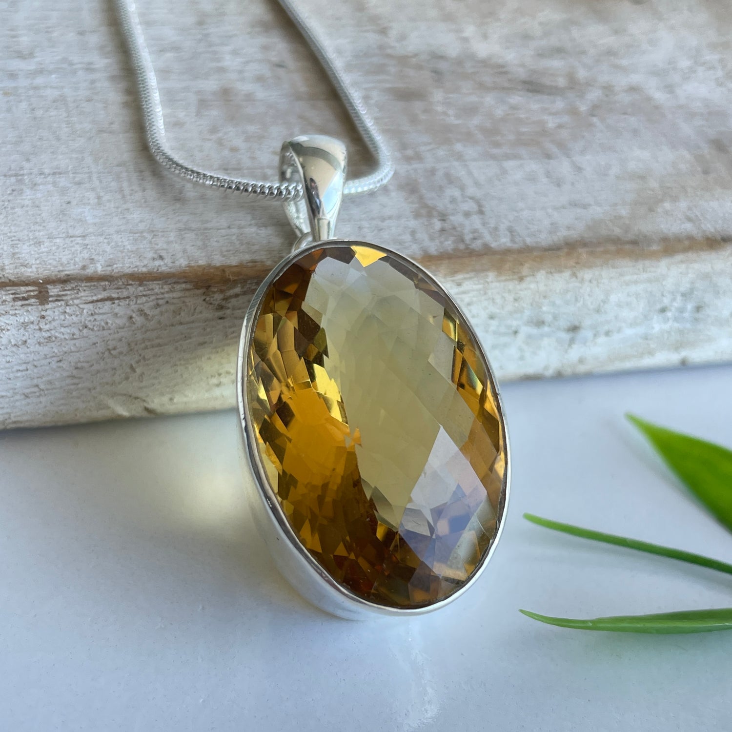 Citrine Oval Pendant