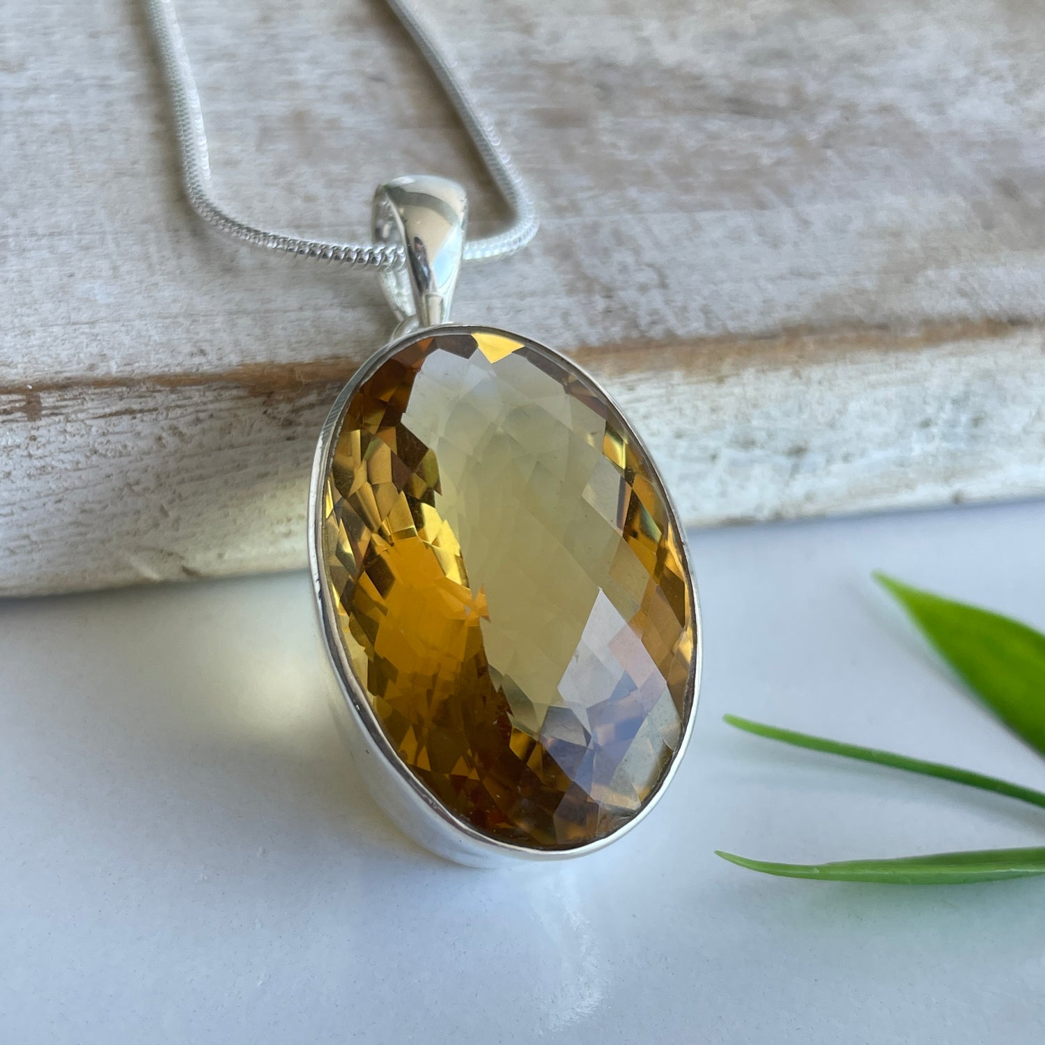 Citrine Oval Pendant