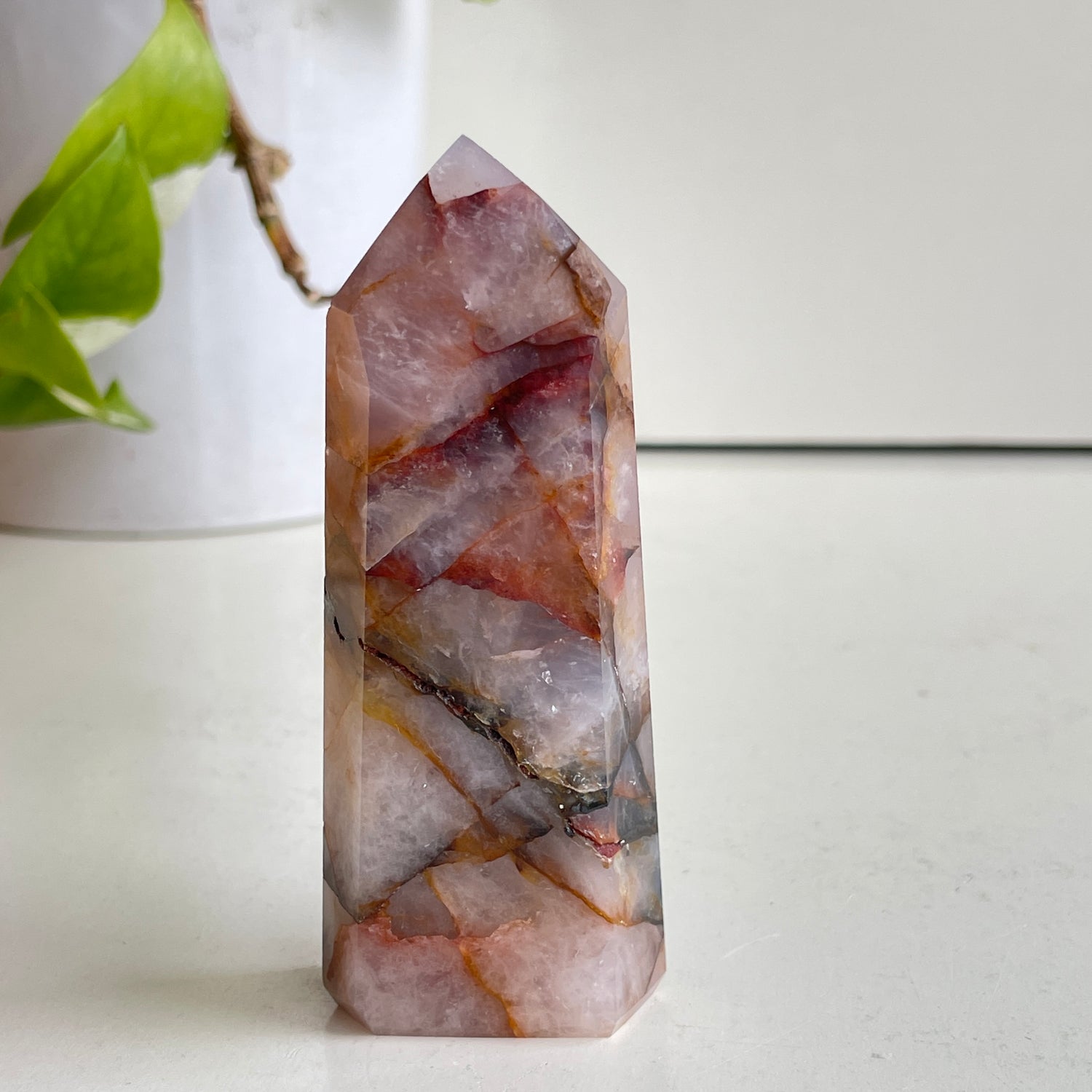 Rose Quartz Golden Healer Generator 9.8cm