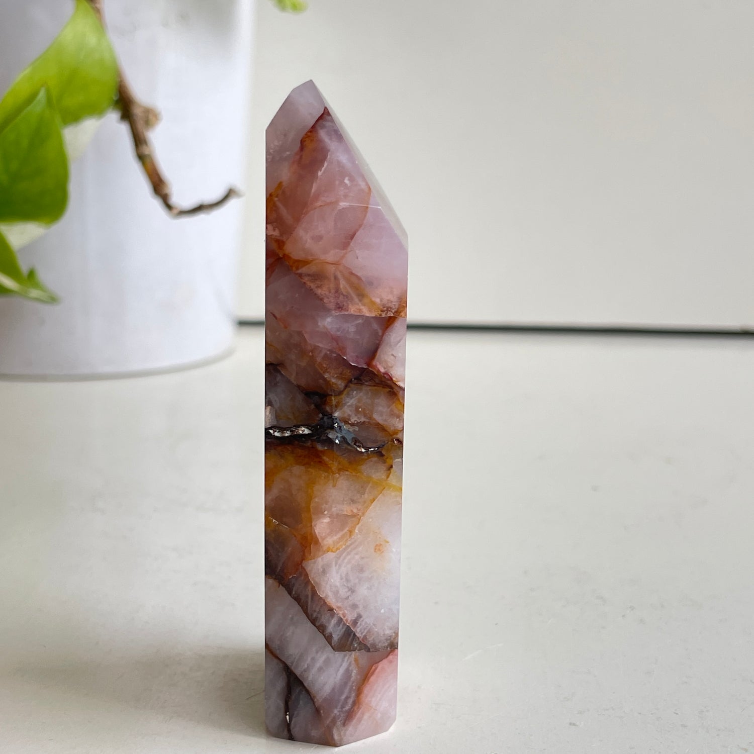 Rose Quartz Golden Healer Generator 9.8cm