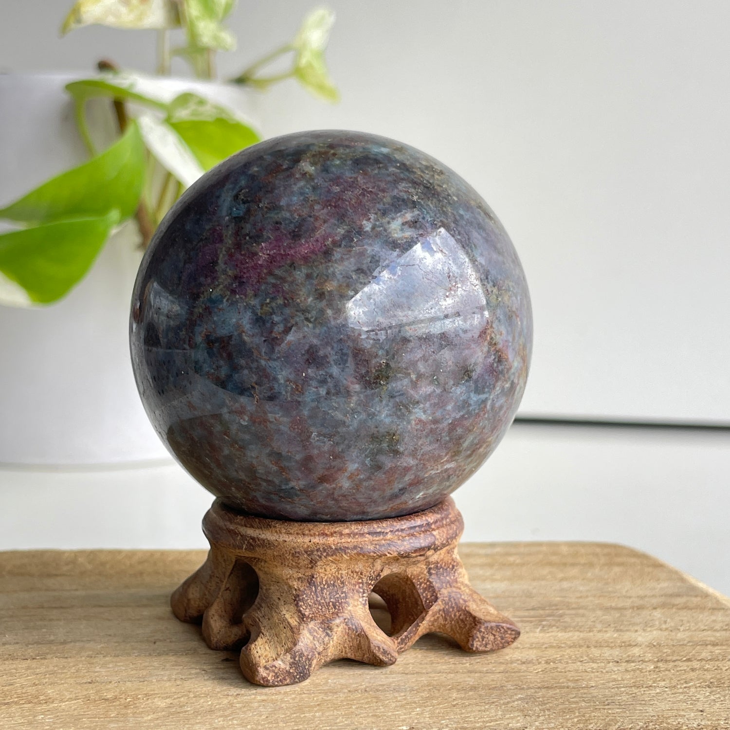 Ruby in Kyanite Sphere 6.5cm