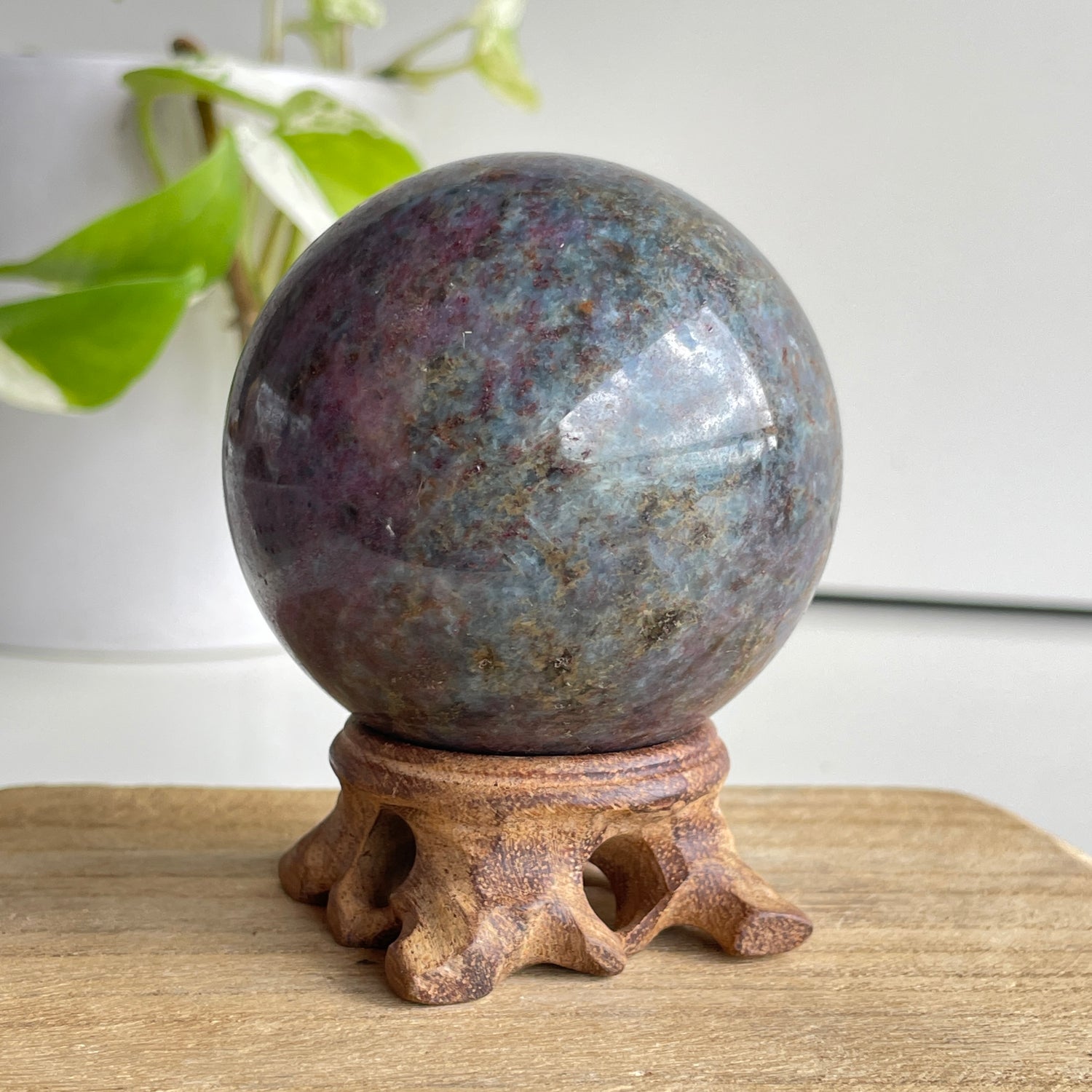 Ruby in Kyanite Sphere 6.5cm
