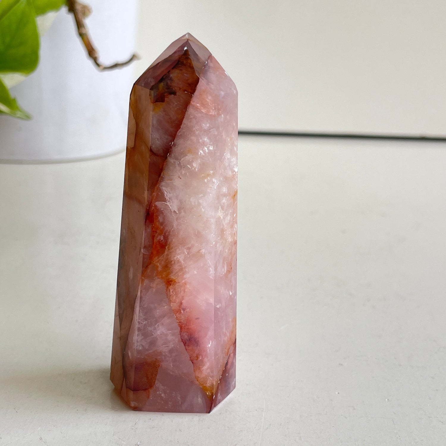 Rose Quartz Golden Healer Generator 9.4cm