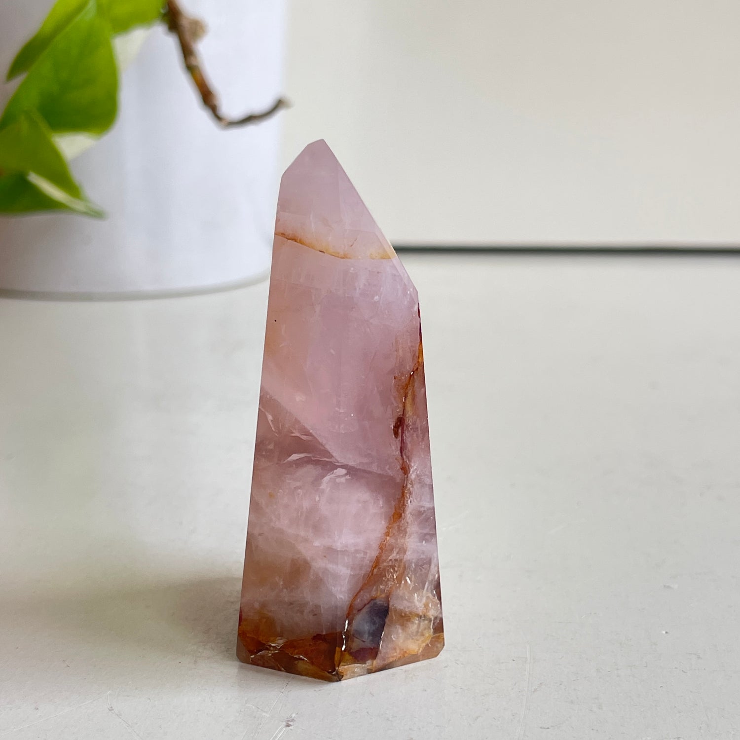 Rose Quartz Golden Healer Generator 7.1cm