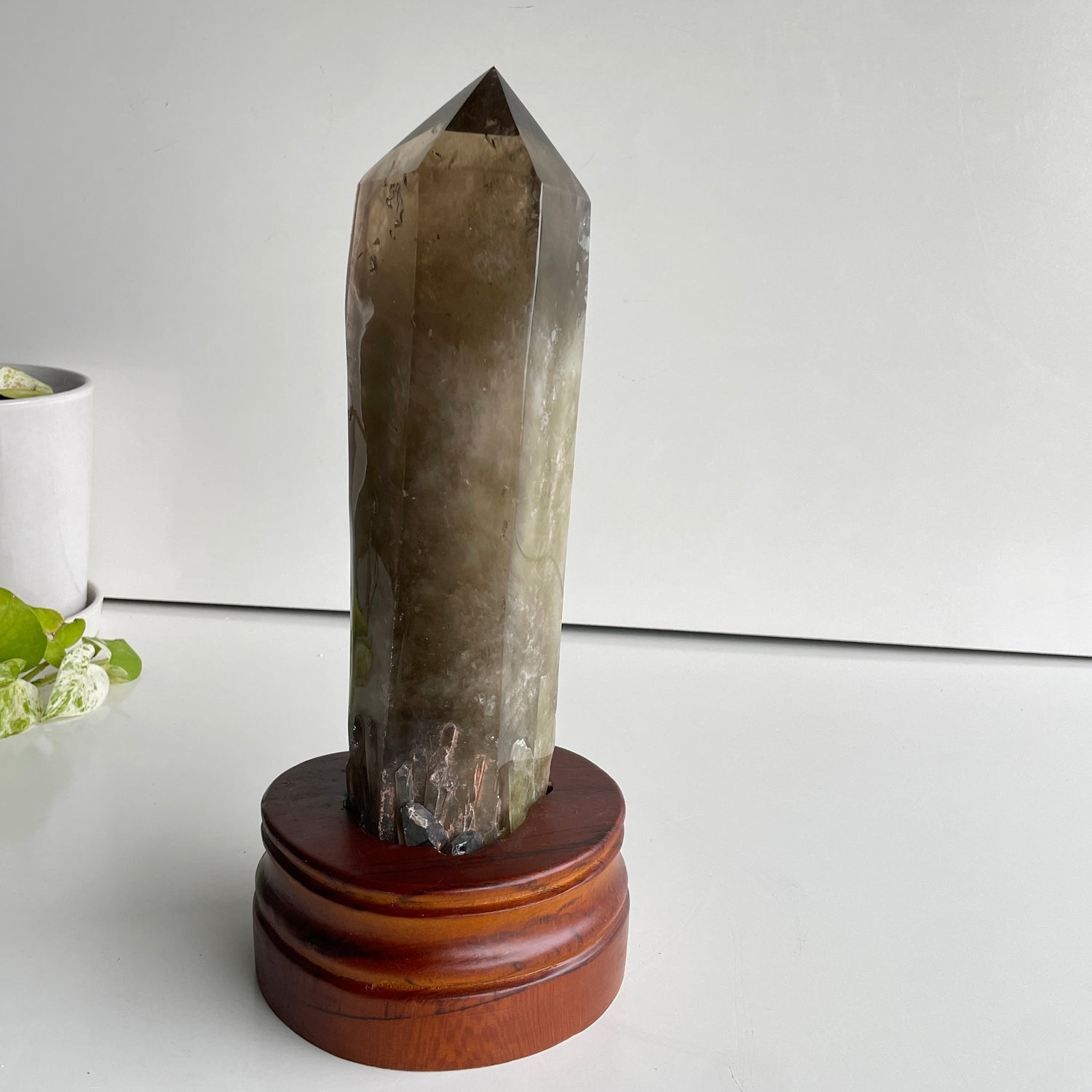 Smoky Citrine Point In Stand 30cm