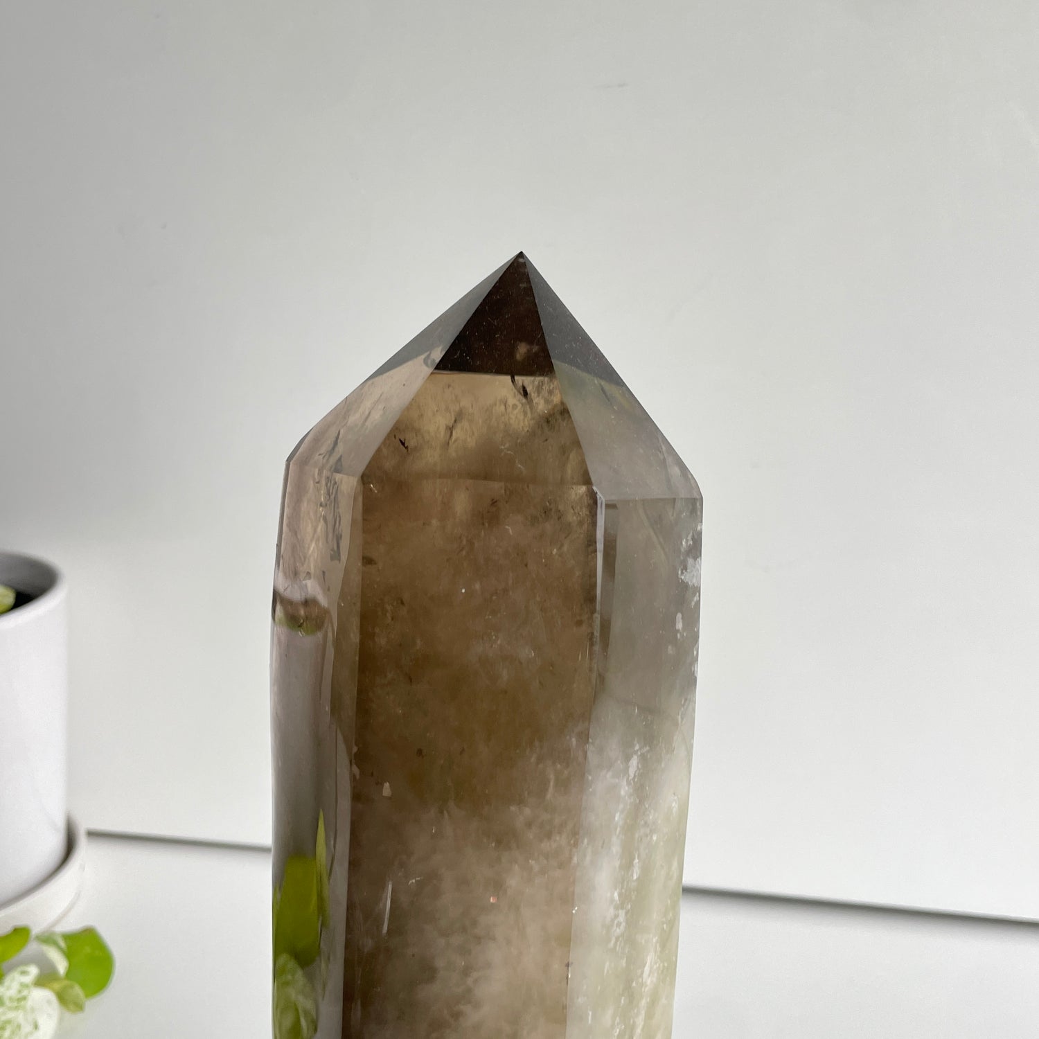 Smoky Citrine Point In Stand 30cm