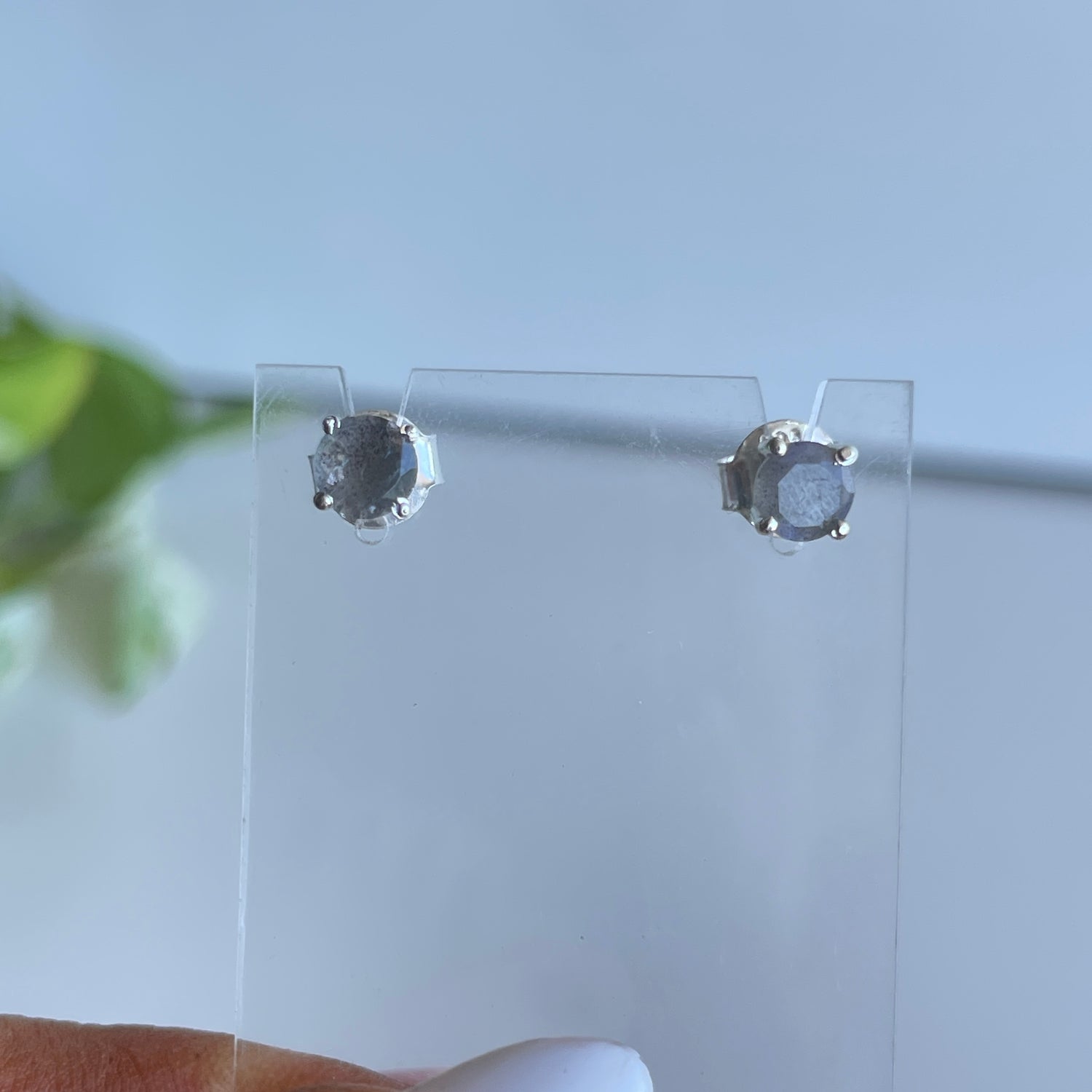 Labradorite Round Stud Earrings