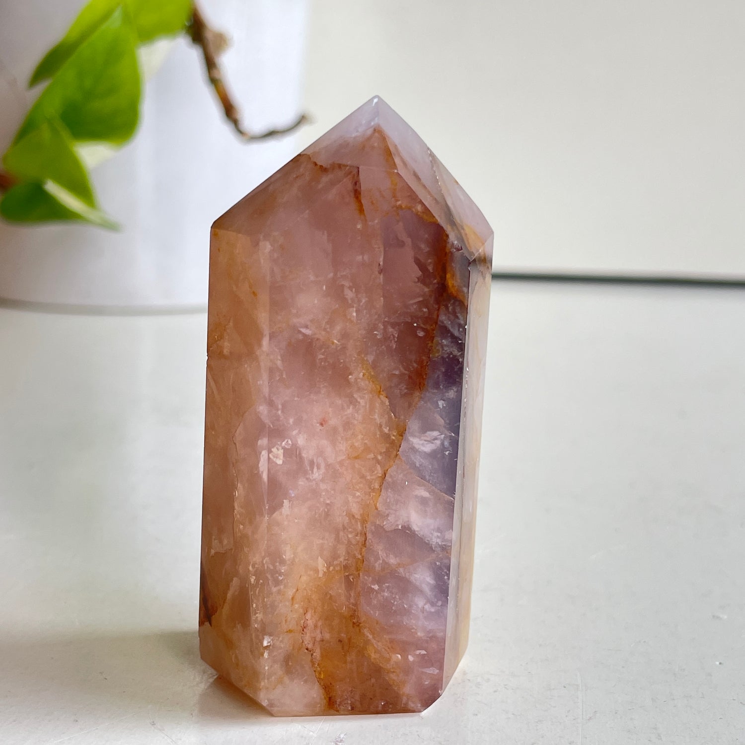 Rose Quartz Golden Healer Generator 7.7cm