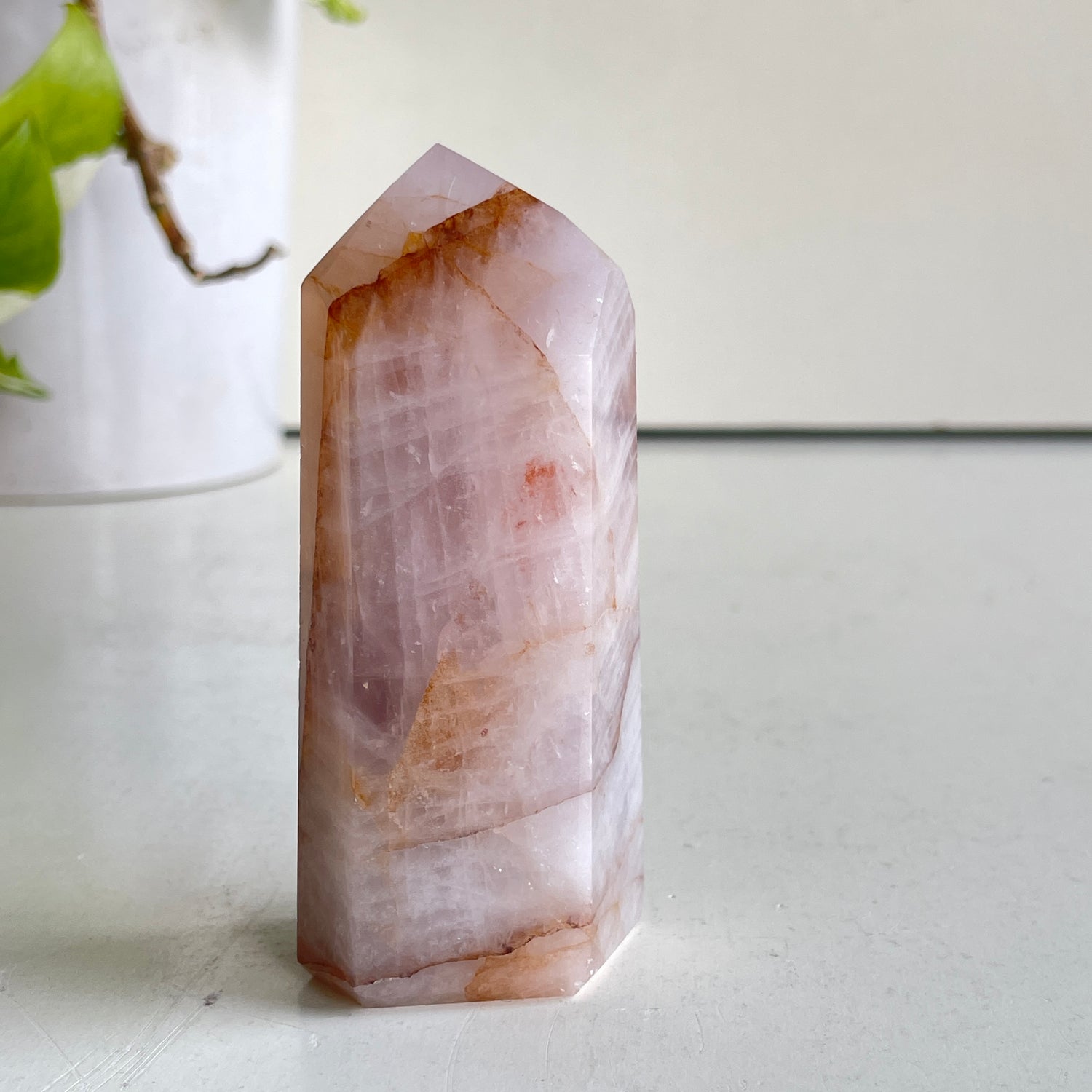 Rose Quartz Golden Healer Generator 9cm