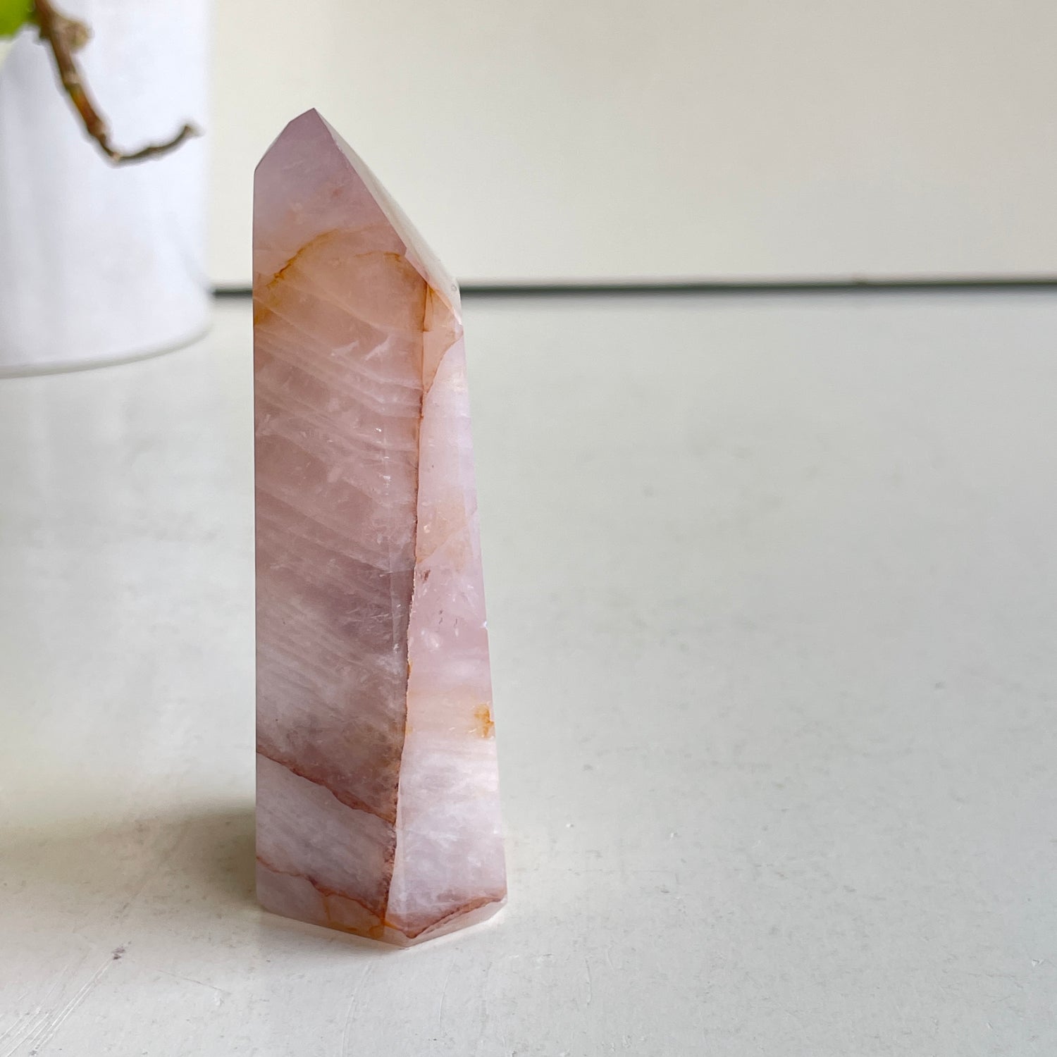 Rose Quartz Golden Healer Generator 9cm