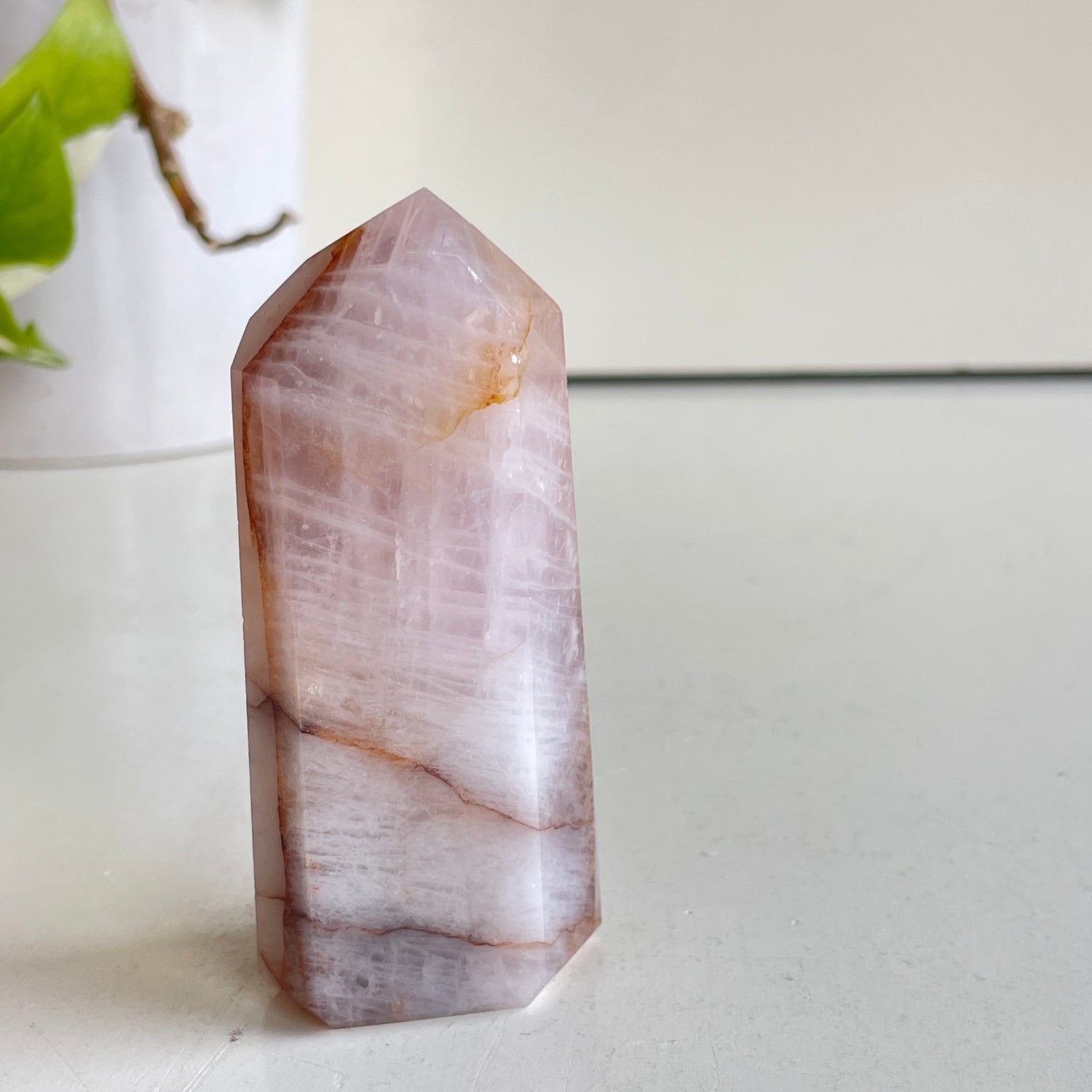 Rose Quartz Golden Healer Generator 9cm