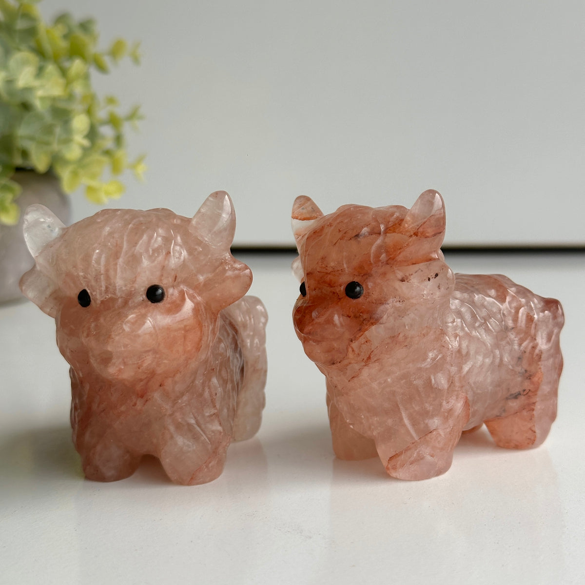 Fire Quartz Highland Cow 7.5cm