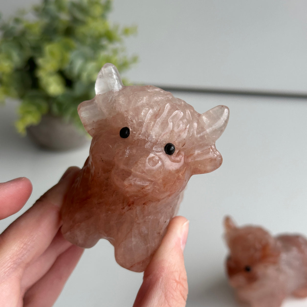 Fire Quartz Highland Cow 7.5cm
