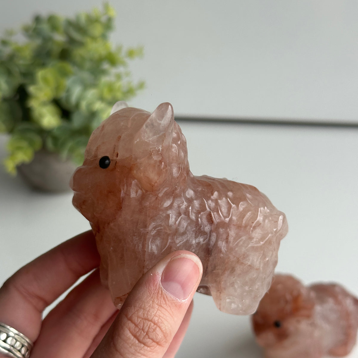 Fire Quartz Highland Cow 7.5cm
